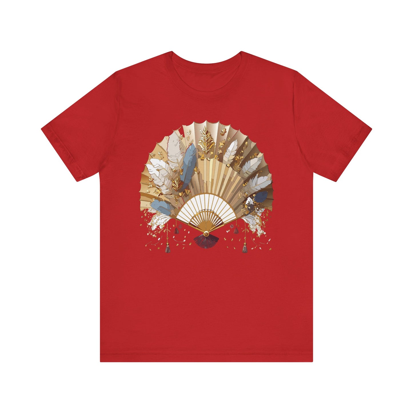 Fan shirt, Shirt with Fan, Tee Shirt with Gold Blower