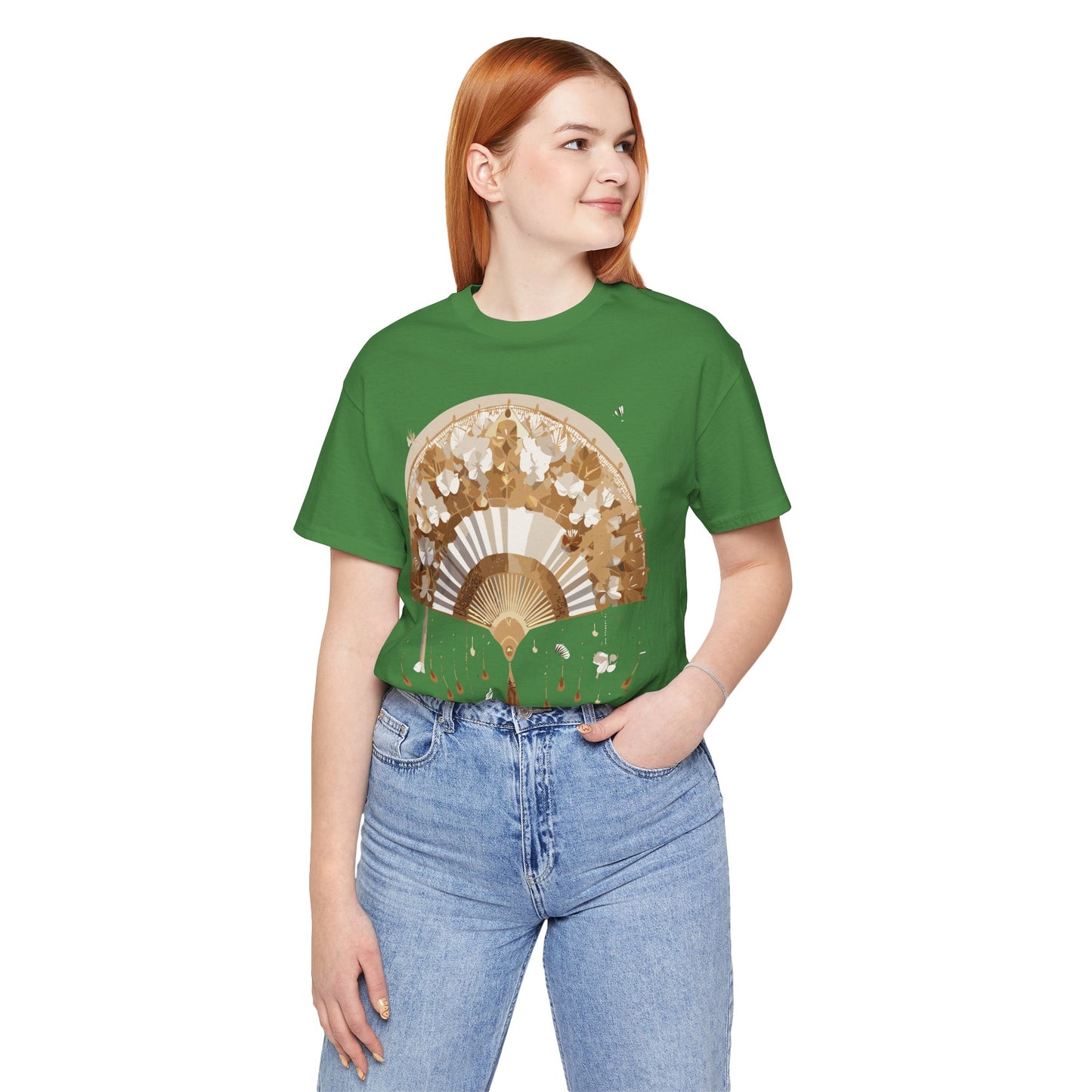 Fan shirt, Shirt with Fan, Tee Shirt with Gold Blower