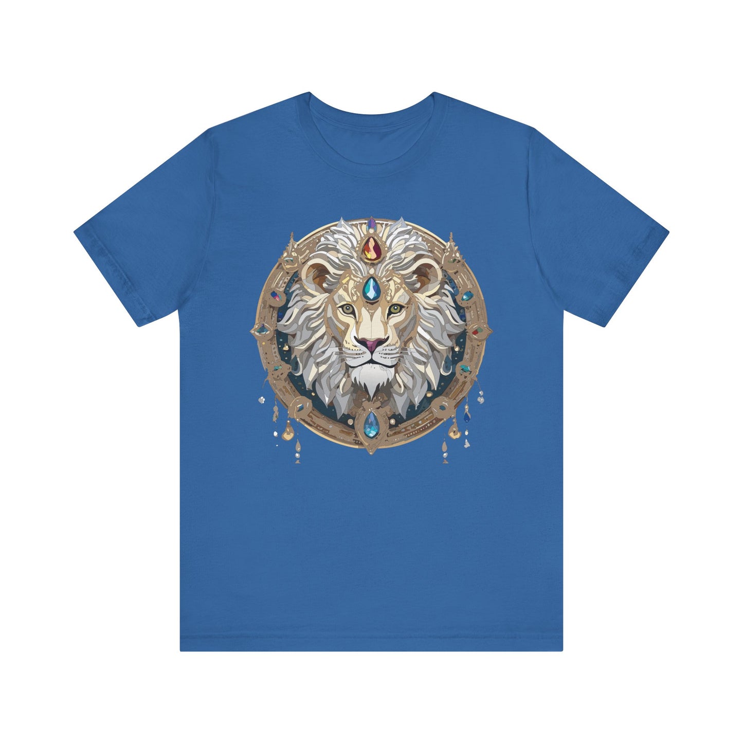 Animal Shirt, Shirt with Animal, Tee Shirt with Gold Animal Medal, Shirt with Antique Animal Medallion
