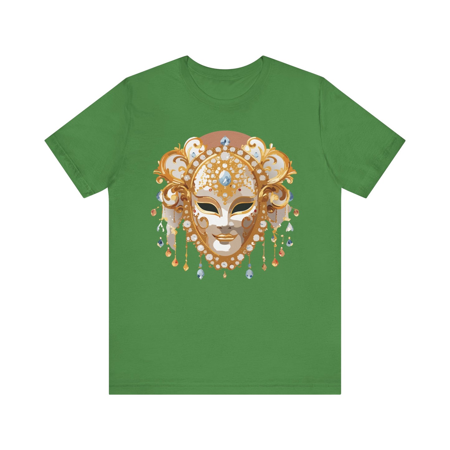 Mask Shirt, Shirt with Mask, Tee Shirt with Gold Face