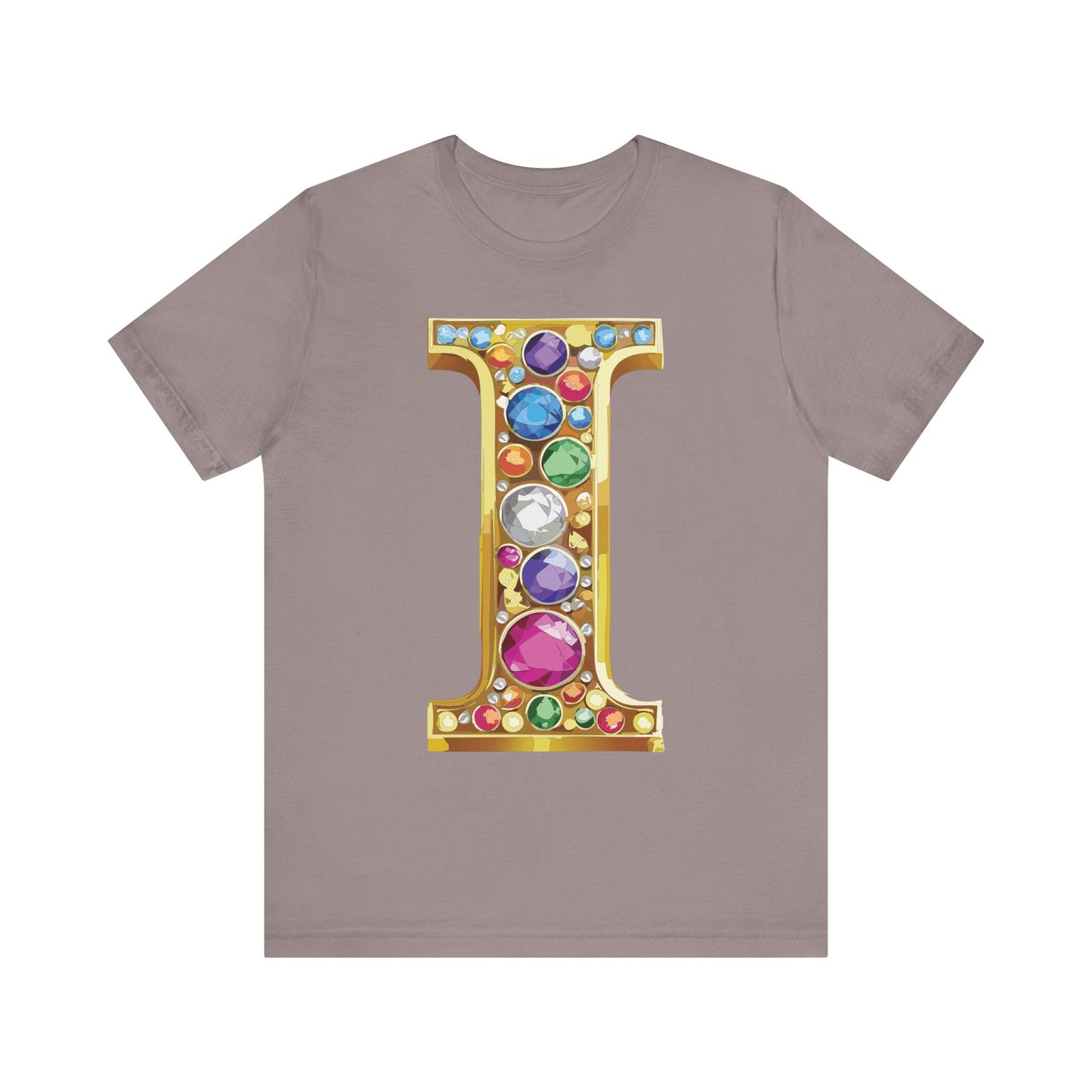 Letter Shirt, Shirt with Letters, Tee Shirt with Gold Letter, Shirt with Antique Letters