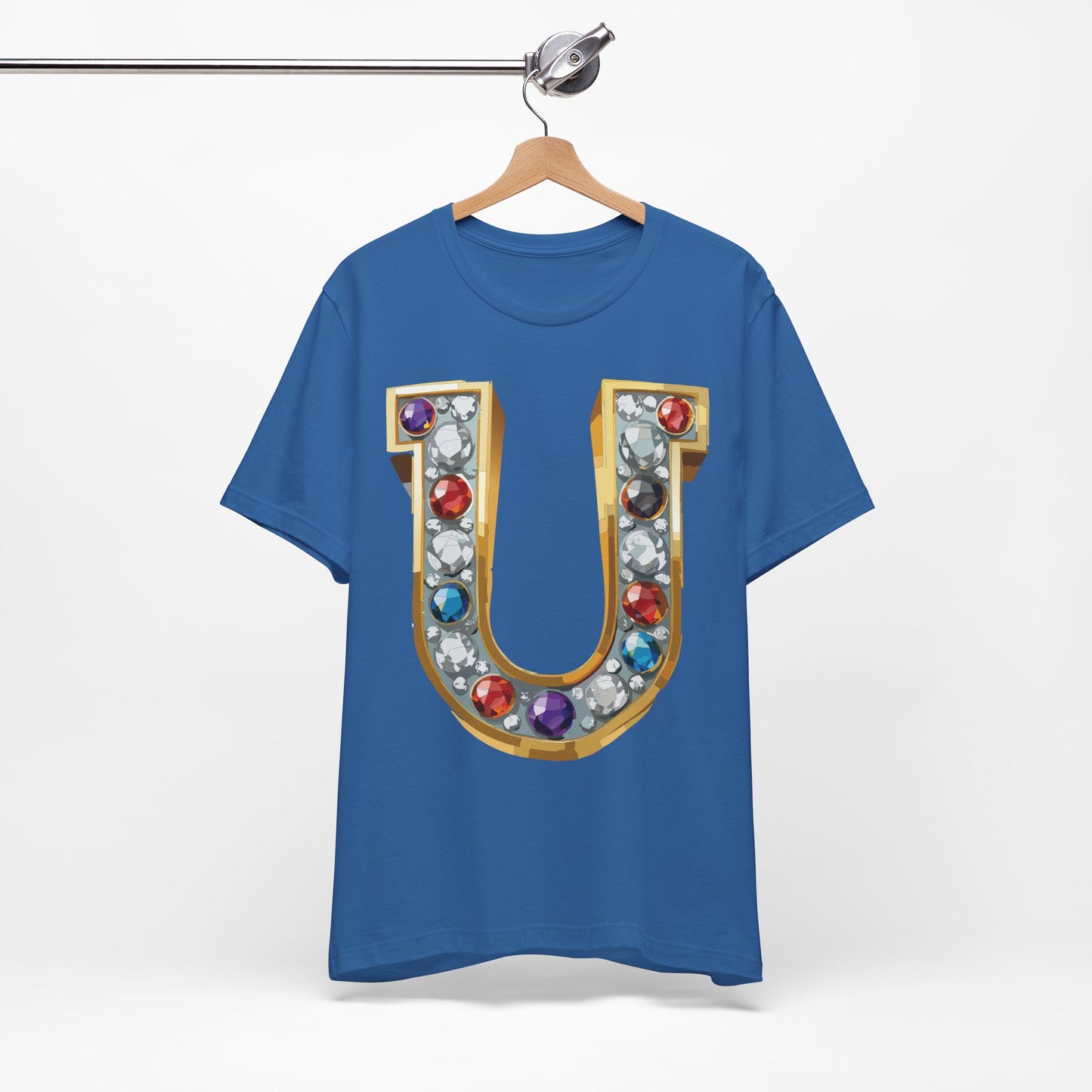 Letter Shirt, Shirt with Letters, Tee Shirt with Gold Letter, Shirt with Antique Letters