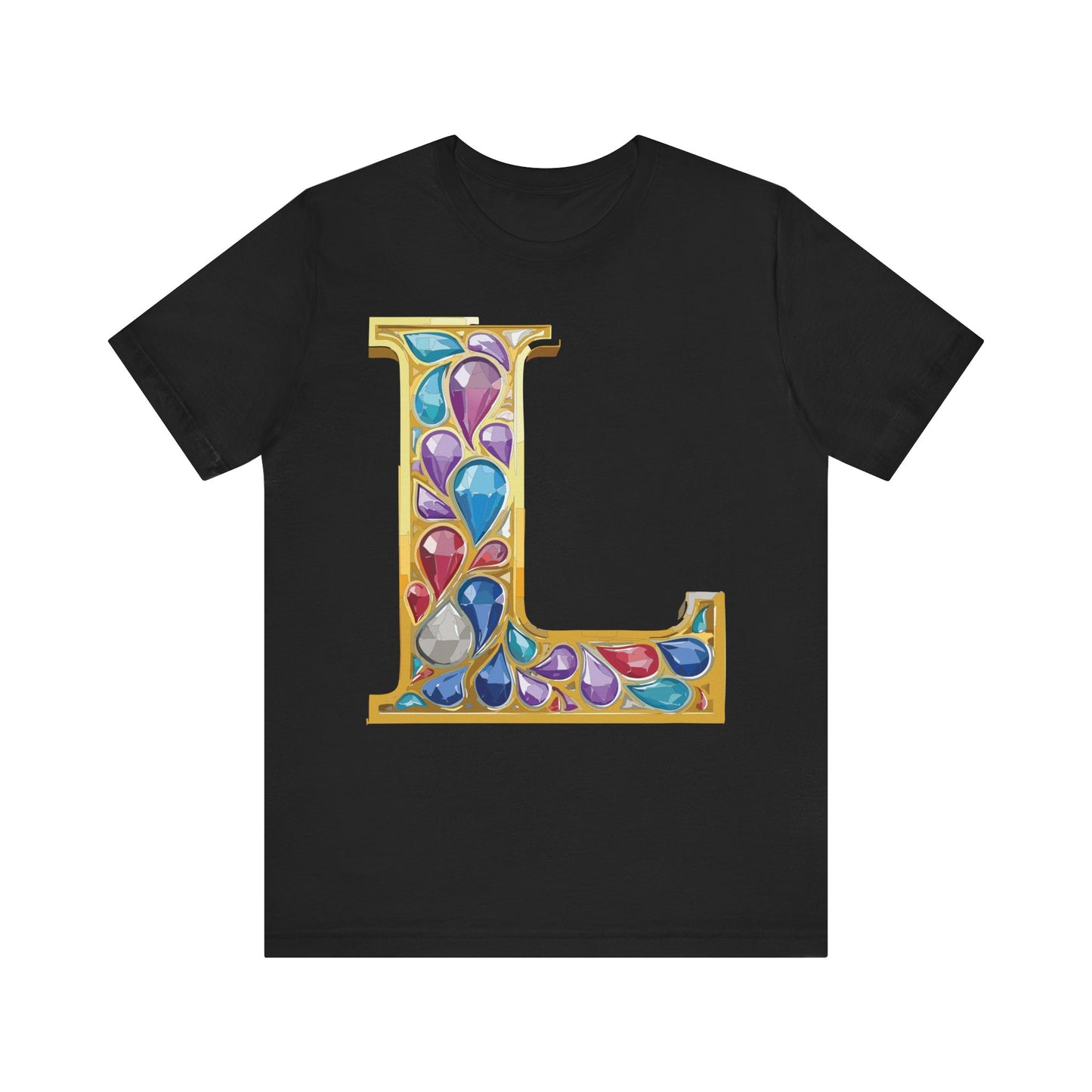 Letter Shirt, Shirt with Letters, Tee Shirt with Gold Letter, Shirt with Antique Letters