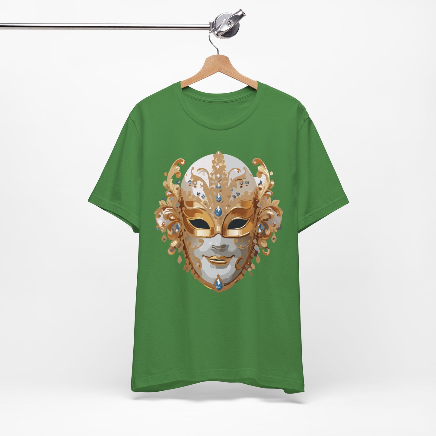 Mask Shirt, Shirt with Mask, Tee Shirt with Gold Face