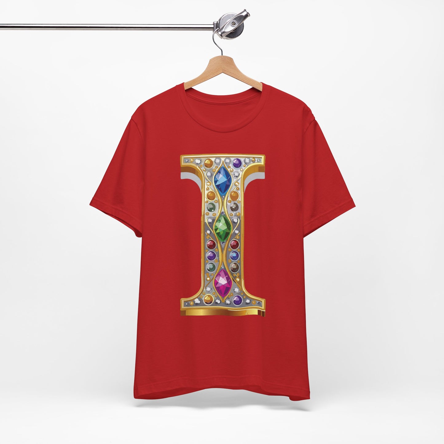 Letter Shirt, Shirt with Letters, Tee Shirt with Gold Letter, Shirt with Antique Letters