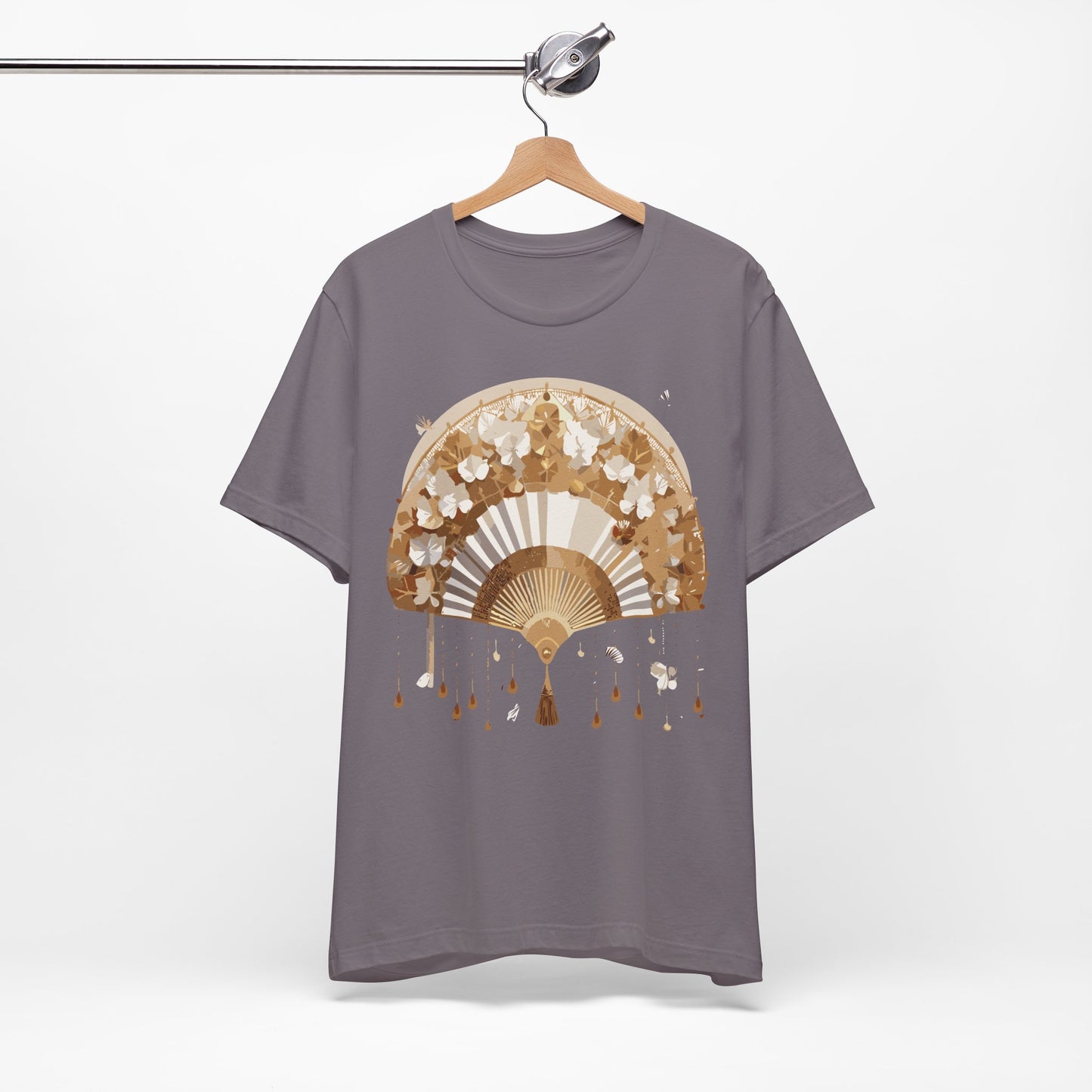 Fan shirt, Shirt with Fan, Tee Shirt with Gold Blower