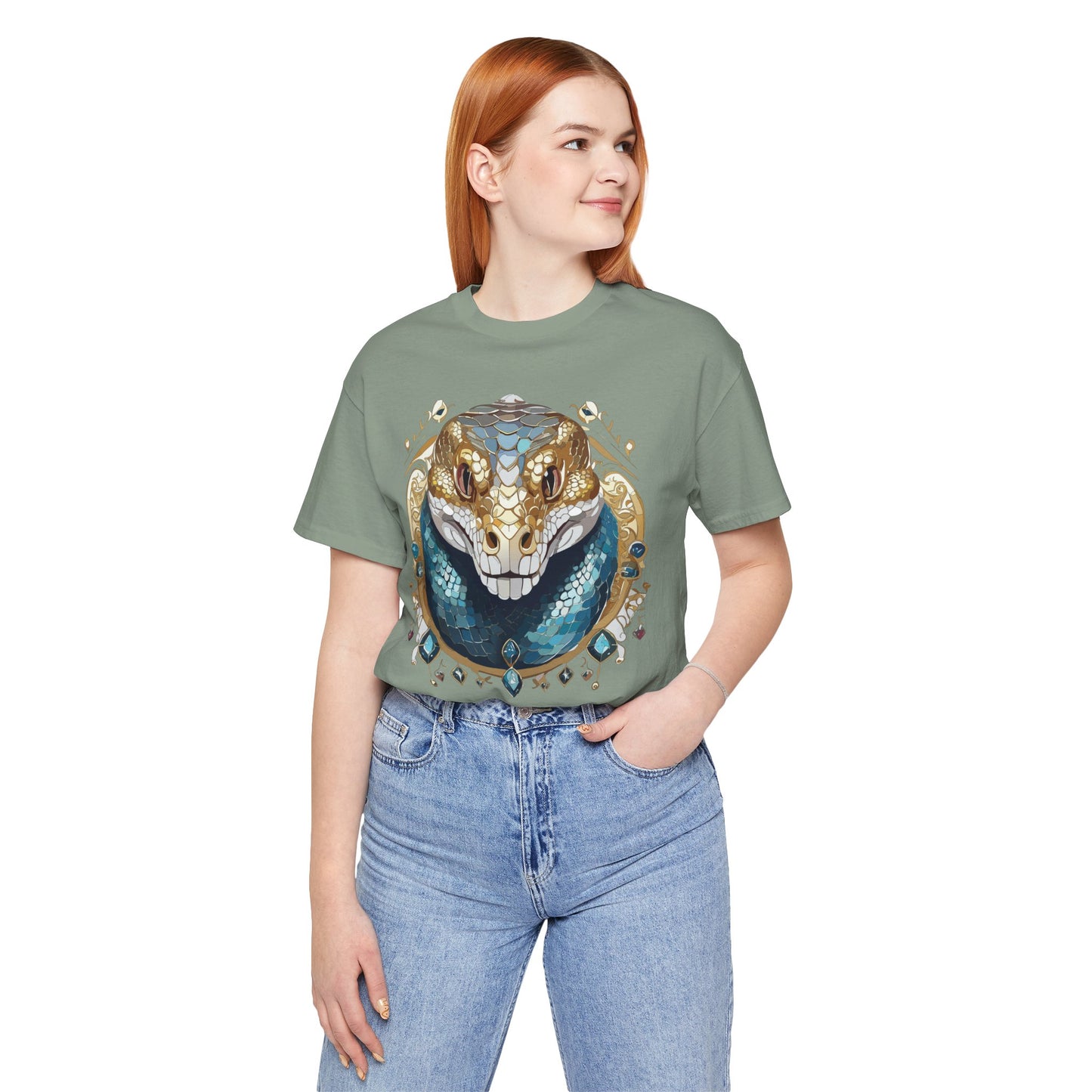 Animal Shirt, Shirt with Animal, Tee Shirt with Gold Animal Medal, Shirt with Antique Animal Medallion