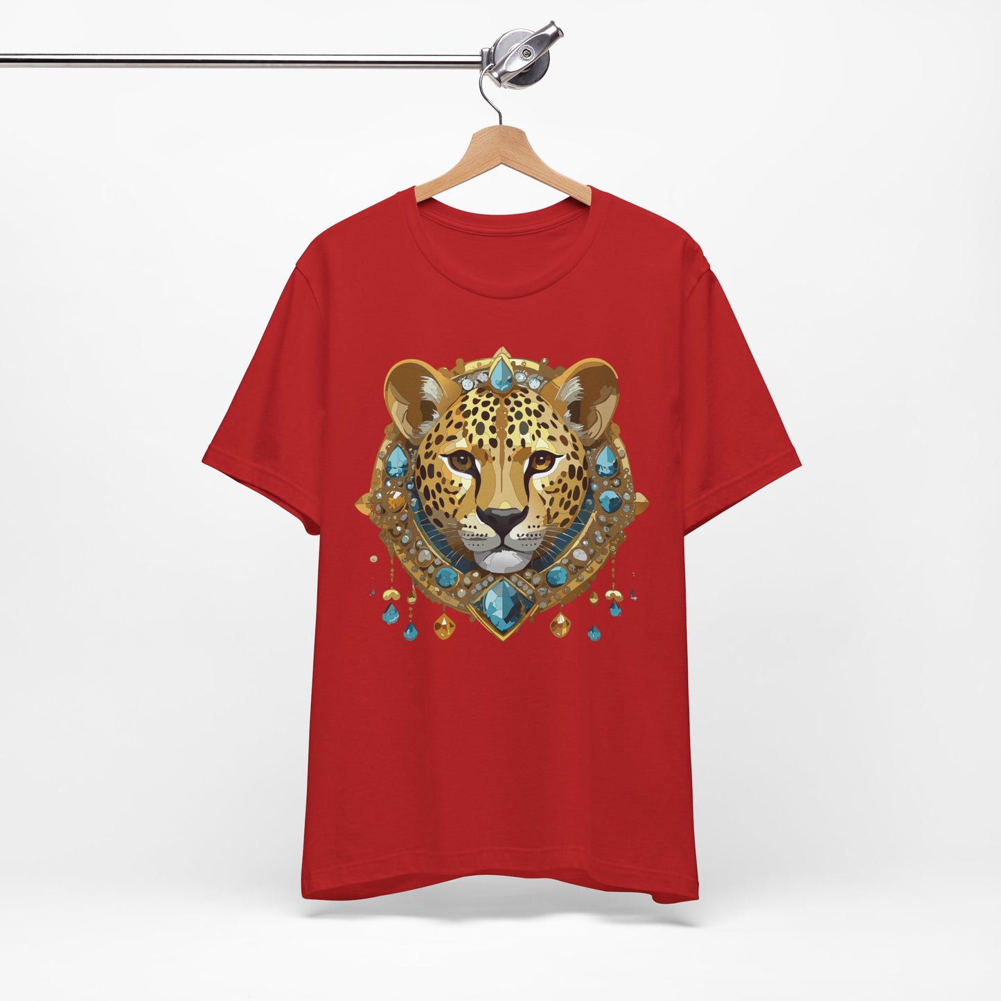 Animal Shirt, Shirt with Animal, Tee Shirt with Gold Animal Medal, Shirt with Antique Animal Medallion
