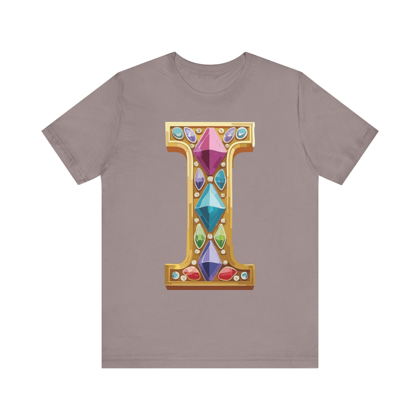 Letter Shirt, Shirt with Letters, Tee Shirt with Gold Letter, Shirt with Antique Letters