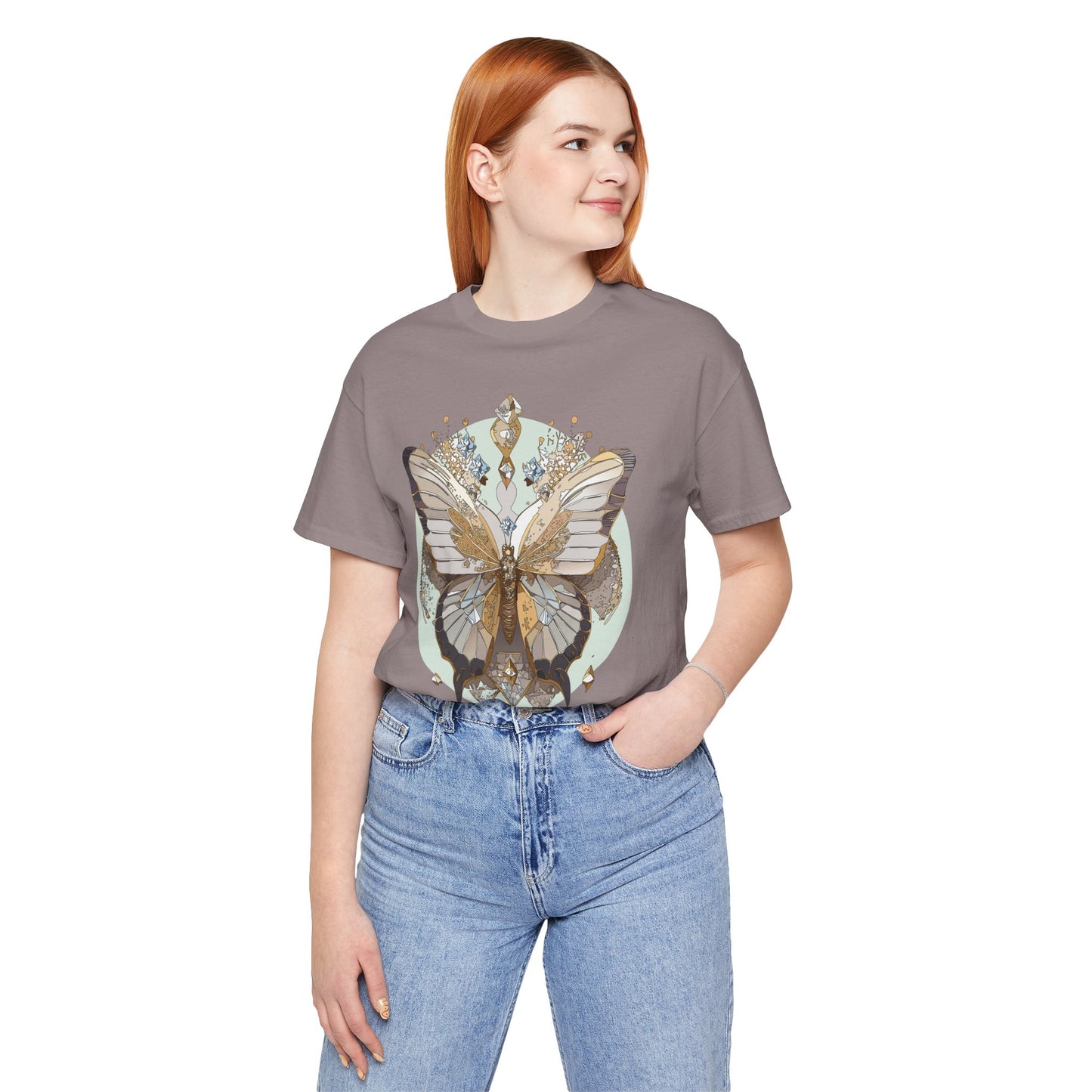 Butterfly Shirt, Shirt with Butterfly, Tee Shirt with Antique Butterfly