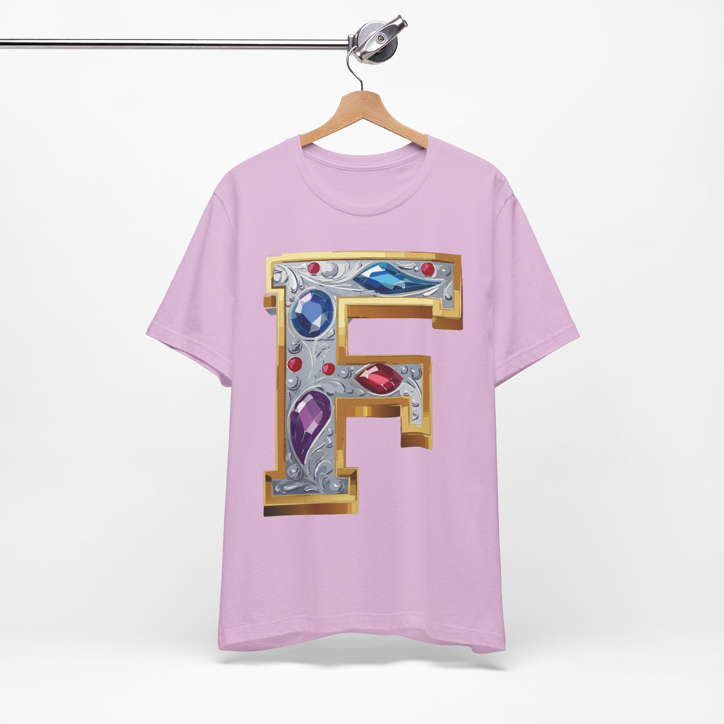 Letter Shirt, Shirt with Letters, Tee Shirt with Gold Letter, Shirt with Antique Letters
