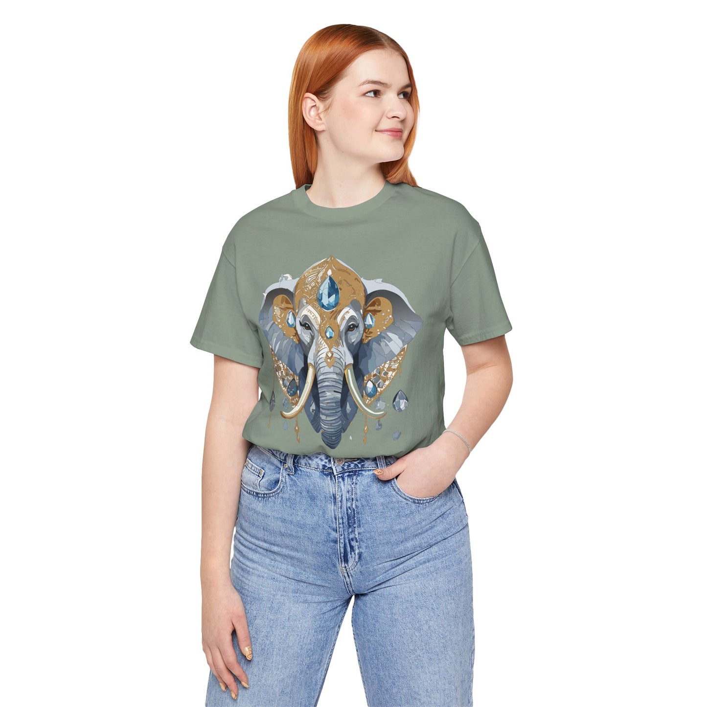 Animal Shirt, Shirt with Animal, Tee Shirt with Gold Animal Medal, Shirt with Antique Animal Medallion