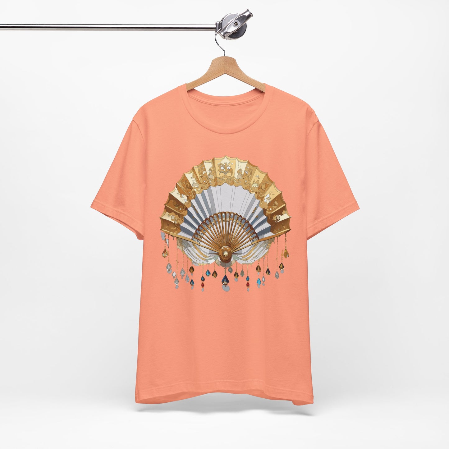 Fan shirt, Shirt with Fan, Tee Shirt with Gold Blower