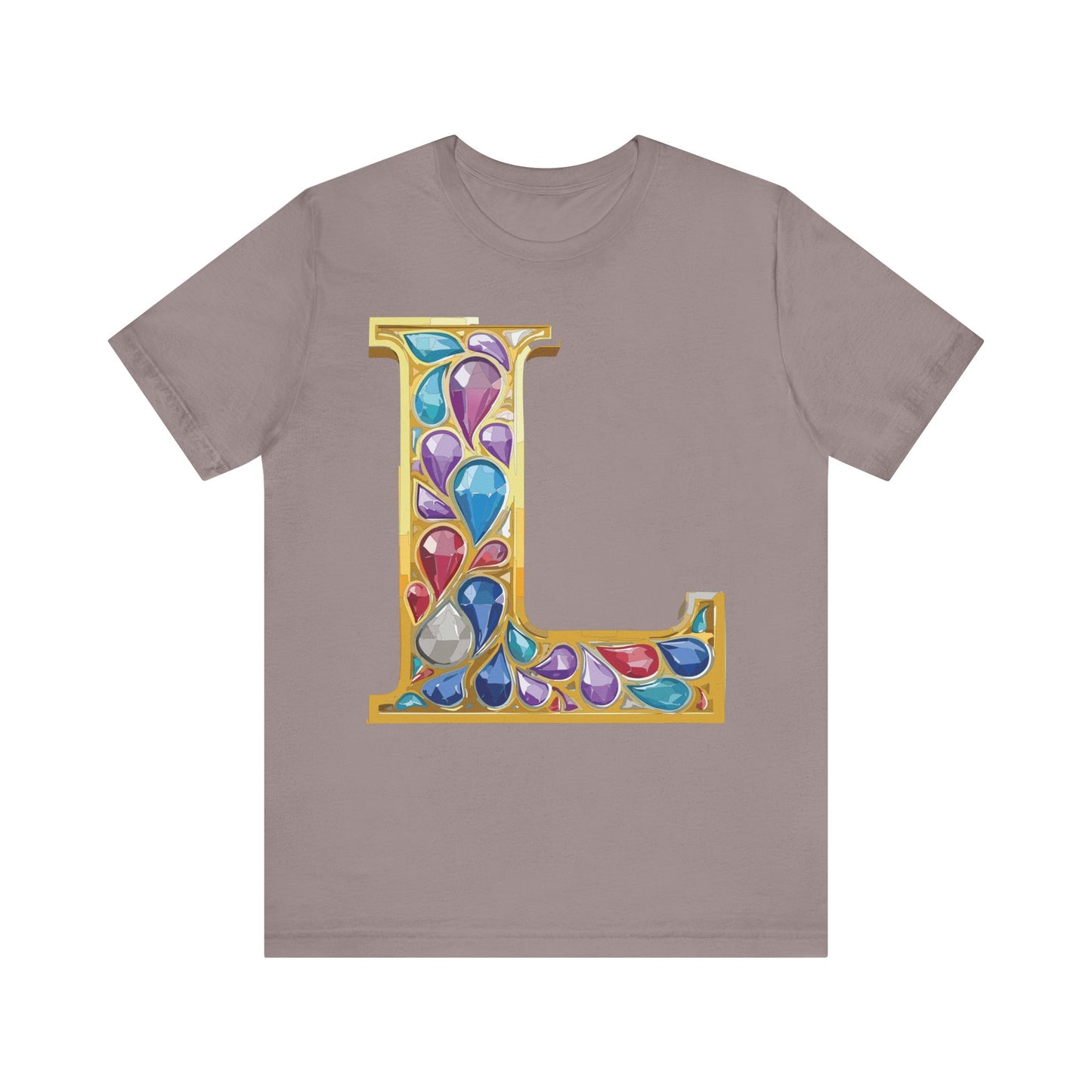 Letter Shirt, Shirt with Letters, Tee Shirt with Gold Letter, Shirt with Antique Letters