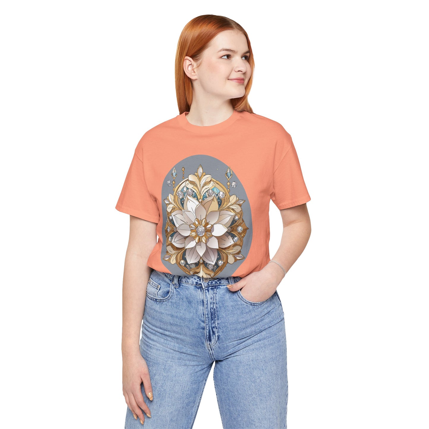 Floral Shirt, Flower Shirt, Tee Shirt with Antique Flower