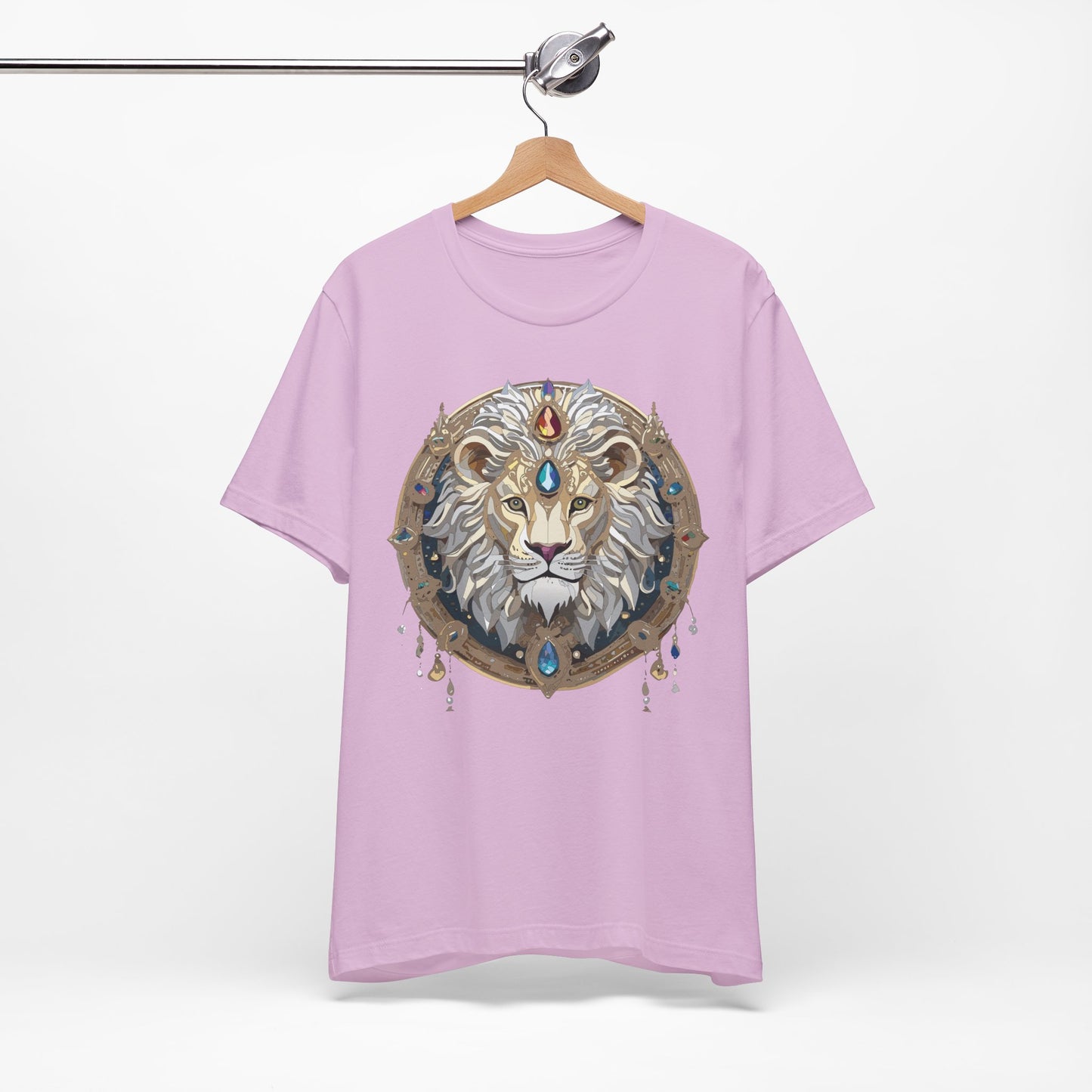 Animal Shirt, Shirt with Animal, Tee Shirt with Gold Animal Medal, Shirt with Antique Animal Medallion