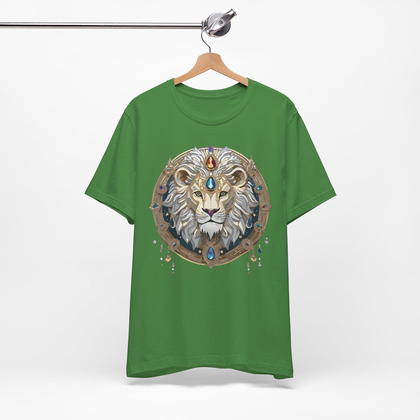 Animal Shirt, Shirt with Animal, Tee Shirt with Gold Animal Medal, Shirt with Antique Animal Medallion