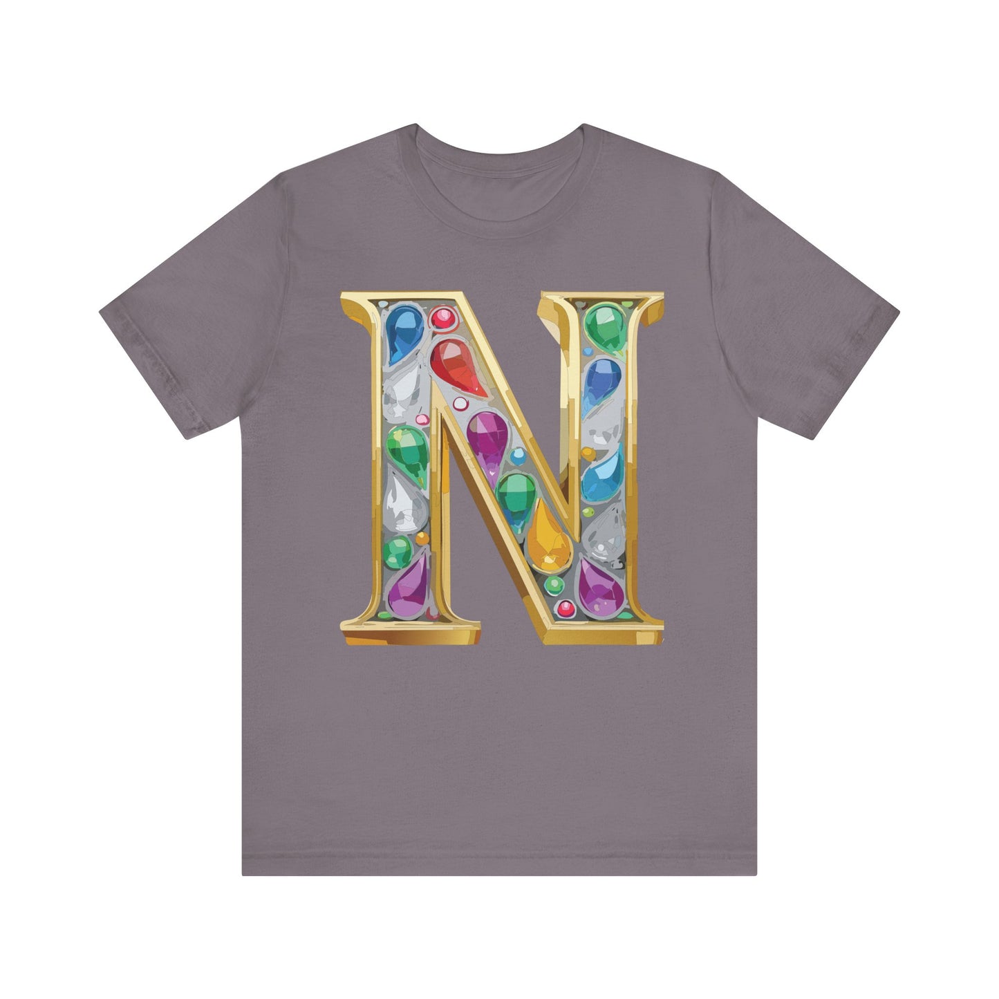 Letter Shirt, Shirt with Letters, Tee Shirt with Gold Letter, Shirt with Antique Letters