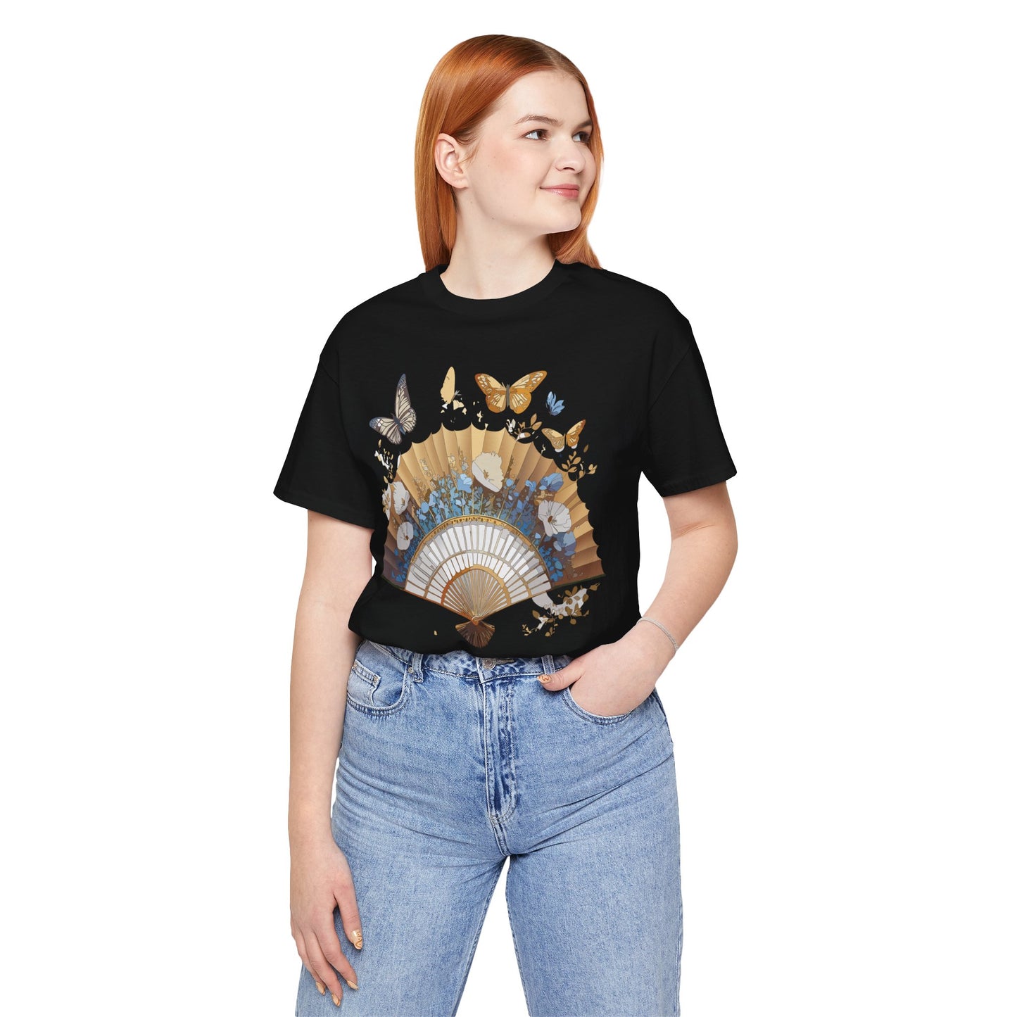 Fan shirt, Shirt with Fan, Tee Shirt with Gold Blower
