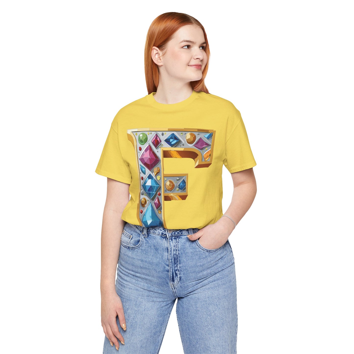 Letter Shirt, Shirt with Letters, Tee Shirt with Gold Letter, Shirt with Antique Letters