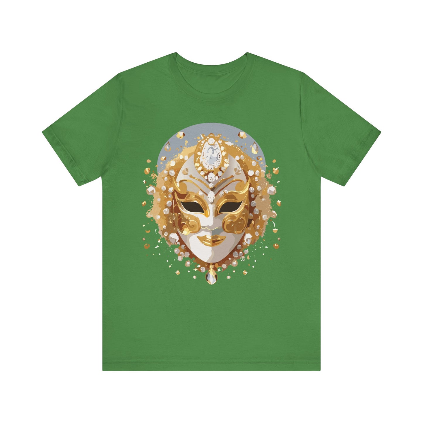 Mask Shirt, Shirt with Mask, Tee Shirt with Gold Face