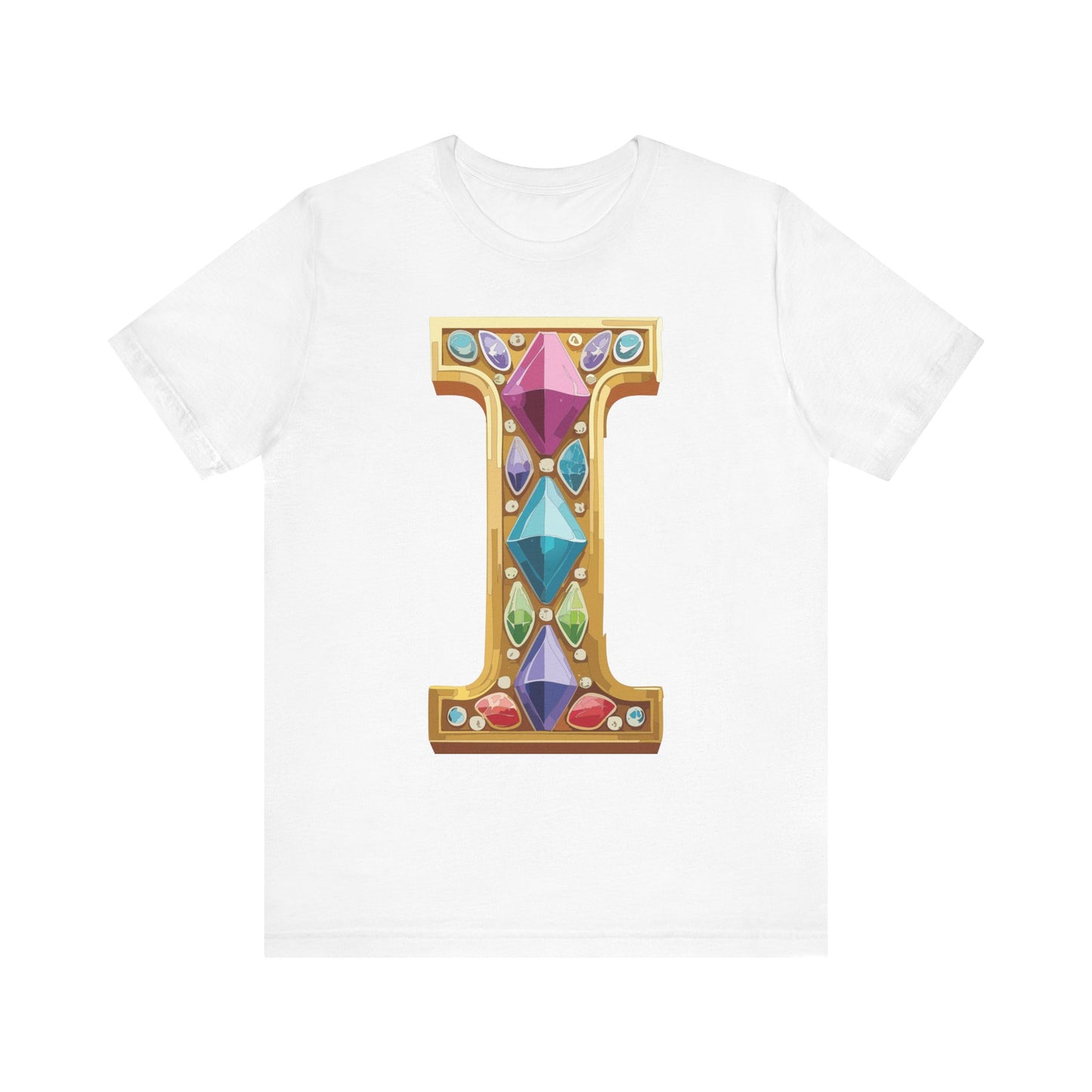 Letter Shirt, Shirt with Letters, Tee Shirt with Gold Letter, Shirt with Antique Letters