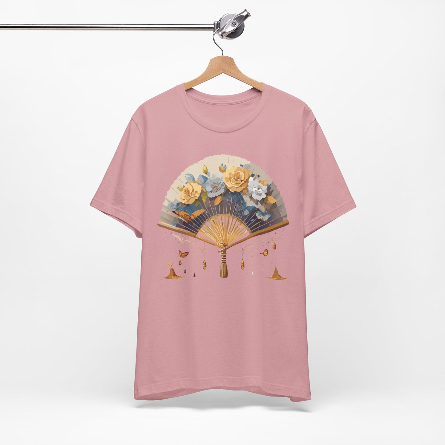 Fan shirt, Shirt with Fan, Tee Shirt with Gold Blower
