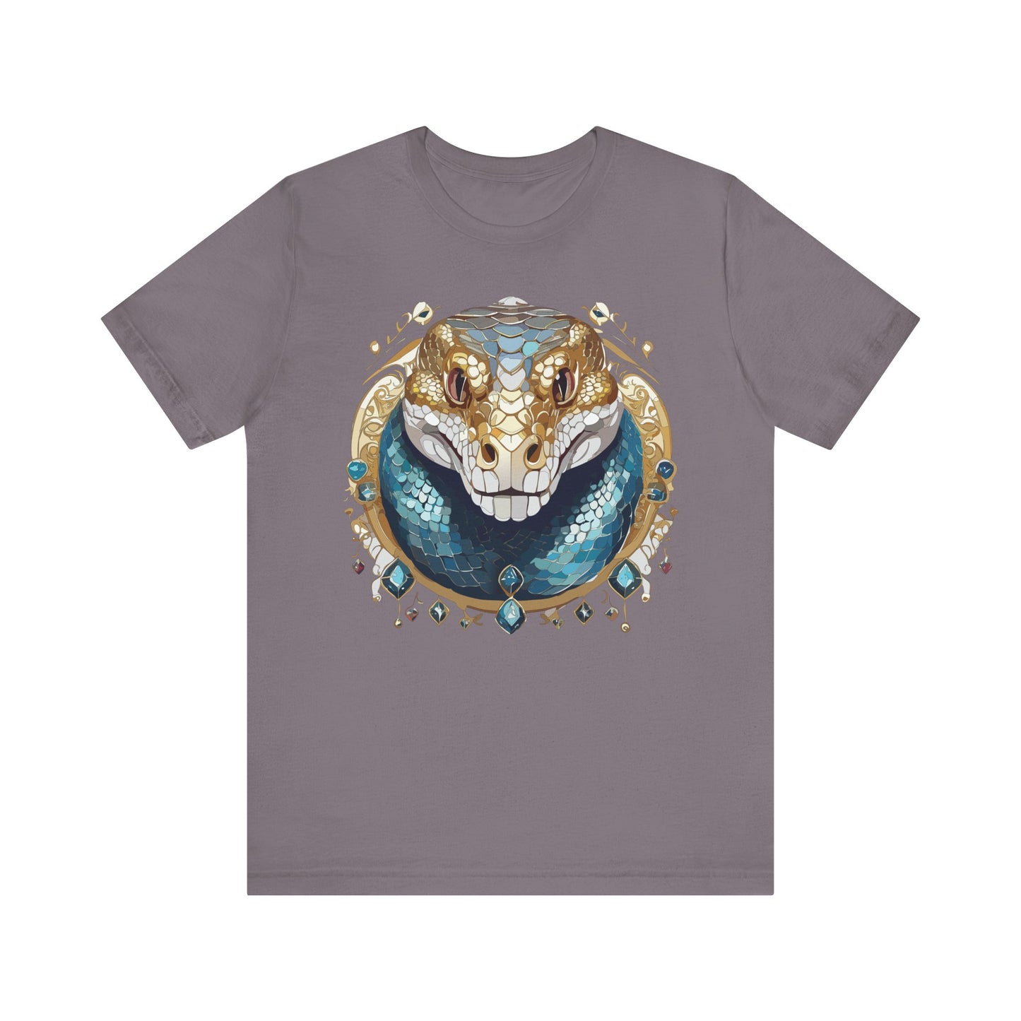 Animal Shirt, Shirt with Animal, Tee Shirt with Gold Animal Medal, Shirt with Antique Animal Medallion