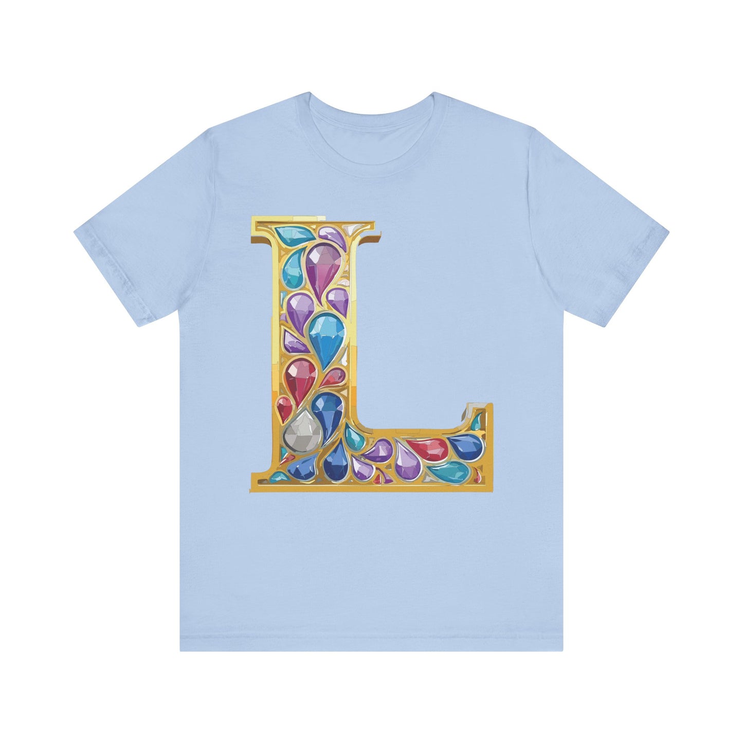 Letter Shirt, Shirt with Letters, Tee Shirt with Gold Letter, Shirt with Antique Letters
