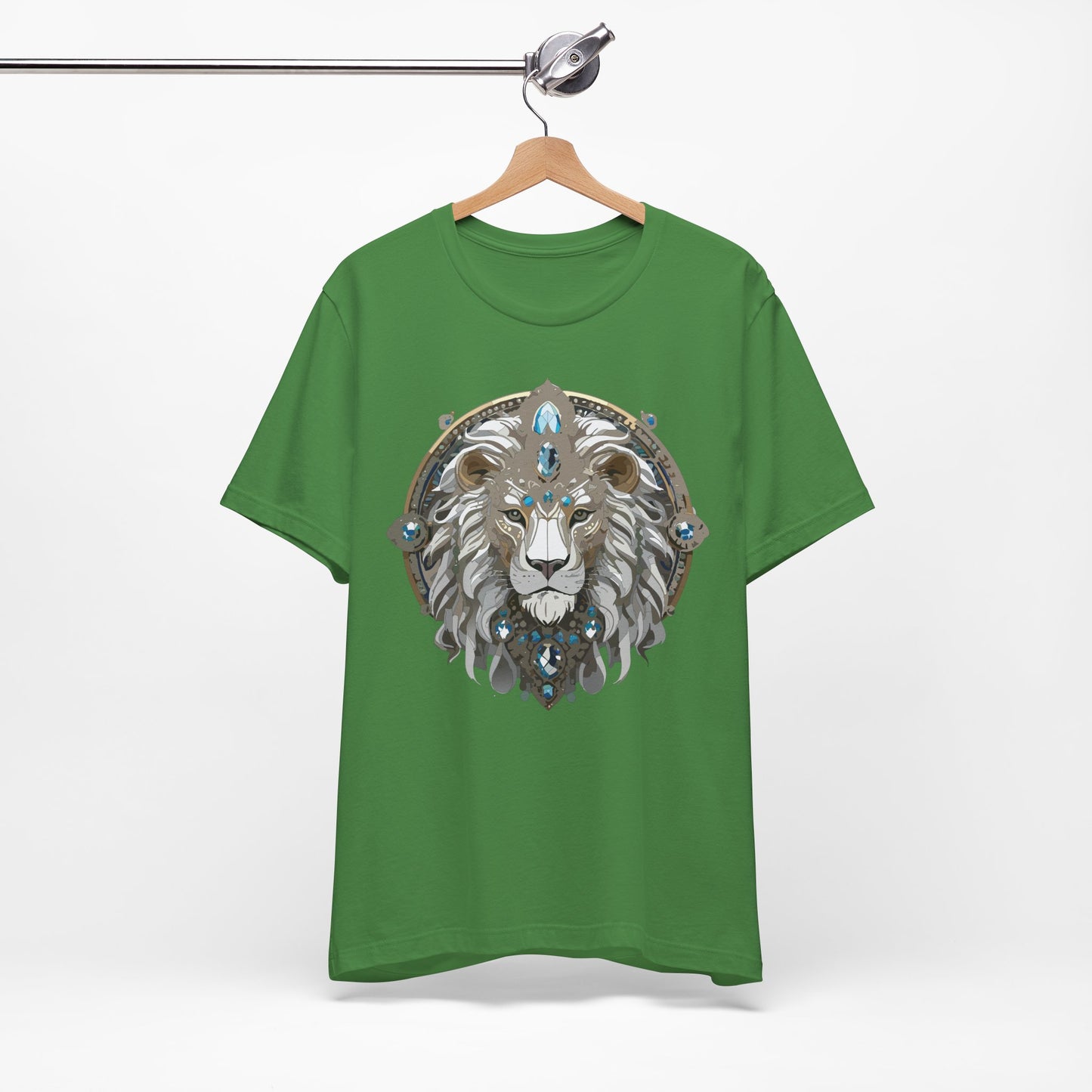 Animal Shirt, Shirt with Animal, Tee Shirt with Gold Animal Medal, Shirt with Antique Animal Medallion