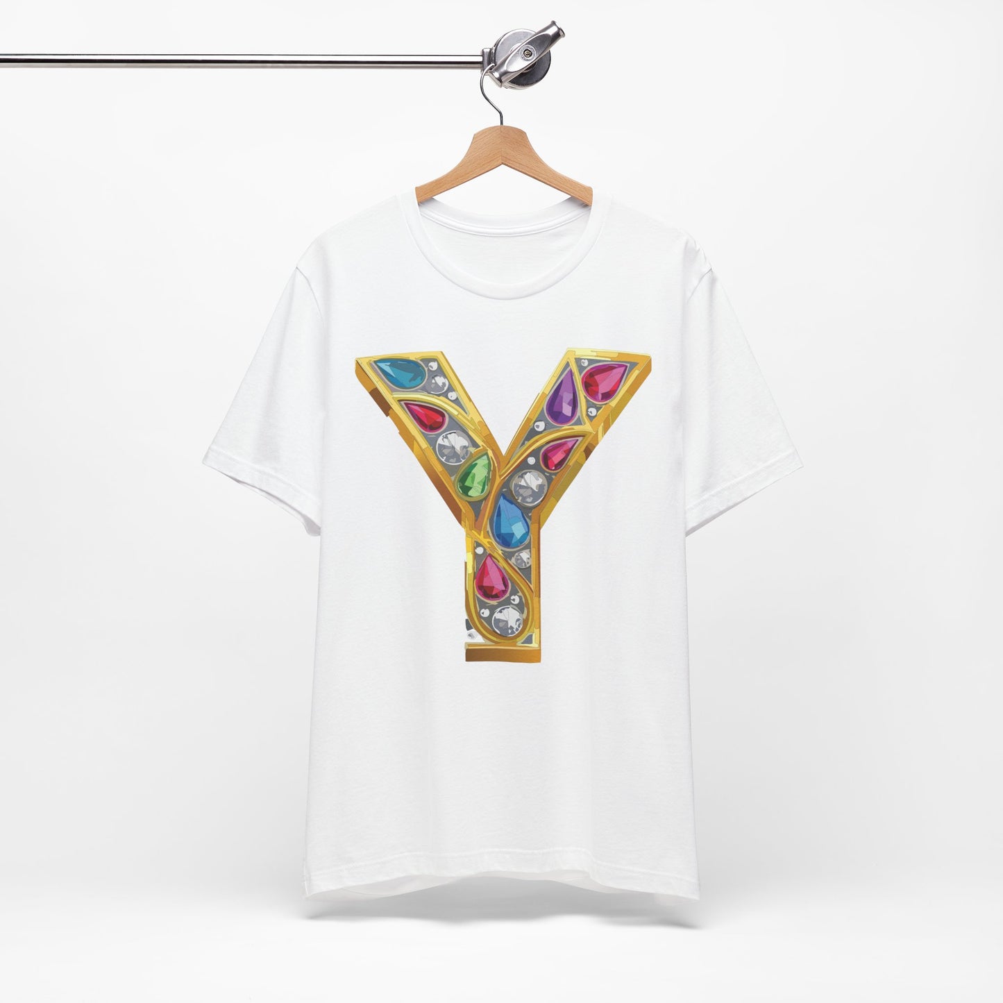 Letter Shirt, Shirt with Letters, Tee Shirt with Gold Letter, Shirt with Antique Letters