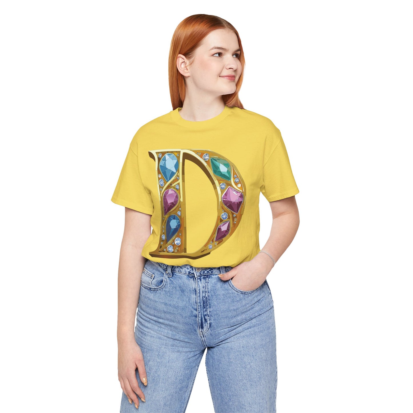Letter Shirt, Shirt with Letters, Tee Shirt with Gold Letter, Shirt with Antique Letters