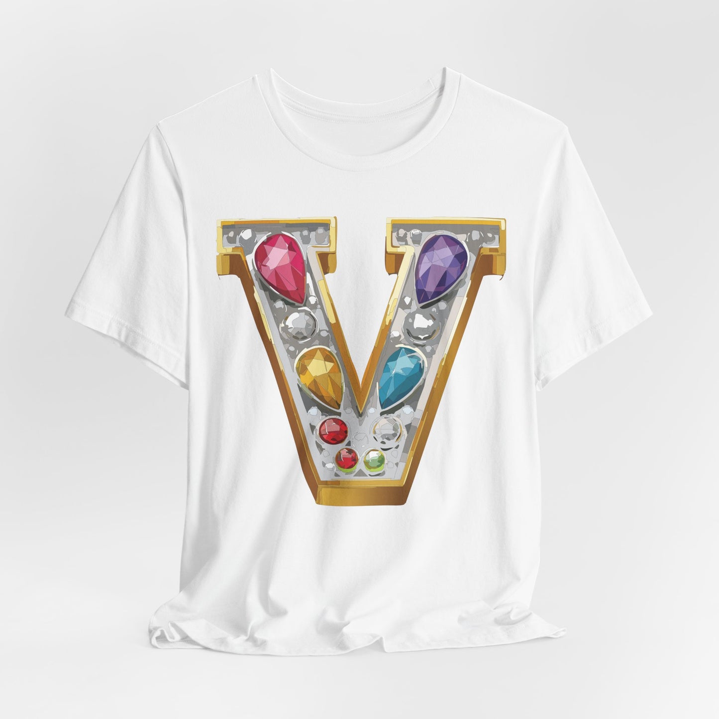 Letter Shirt, Shirt with Letters, Tee Shirt with Gold Letter, Shirt with Antique Letters