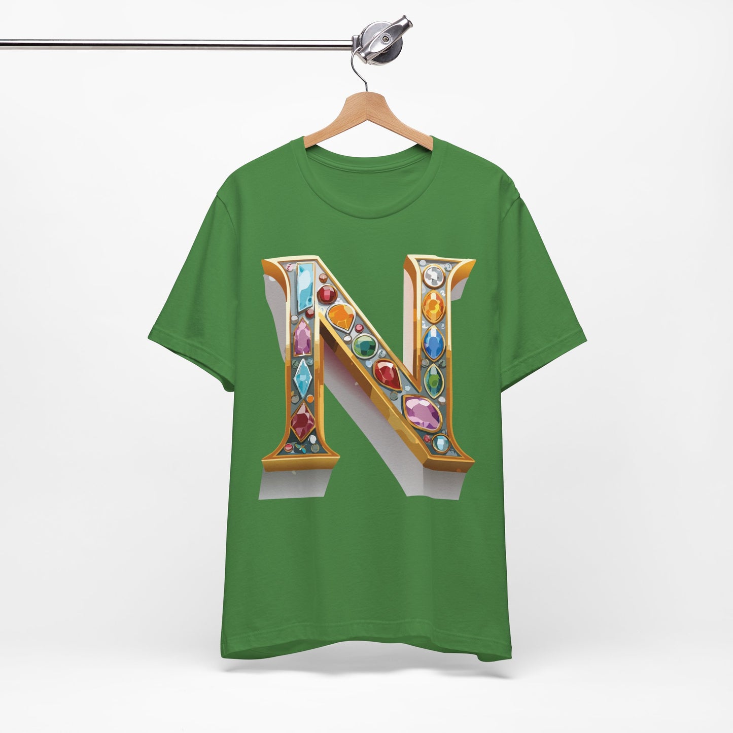 Letter Shirt, Shirt with Letters, Tee Shirt with Gold Letter, Shirt with Antique Letters