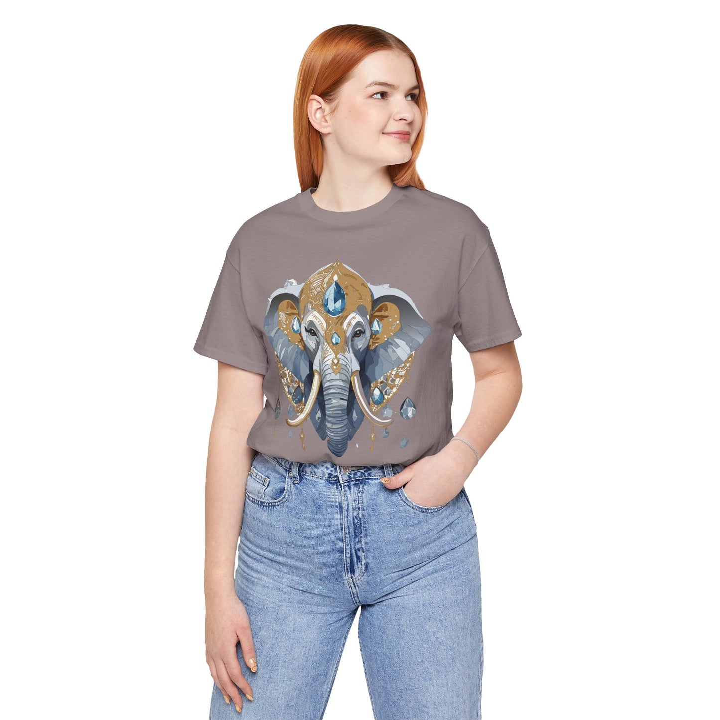 Animal Shirt, Shirt with Animal, Tee Shirt with Gold Animal Medal, Shirt with Antique Animal Medallion