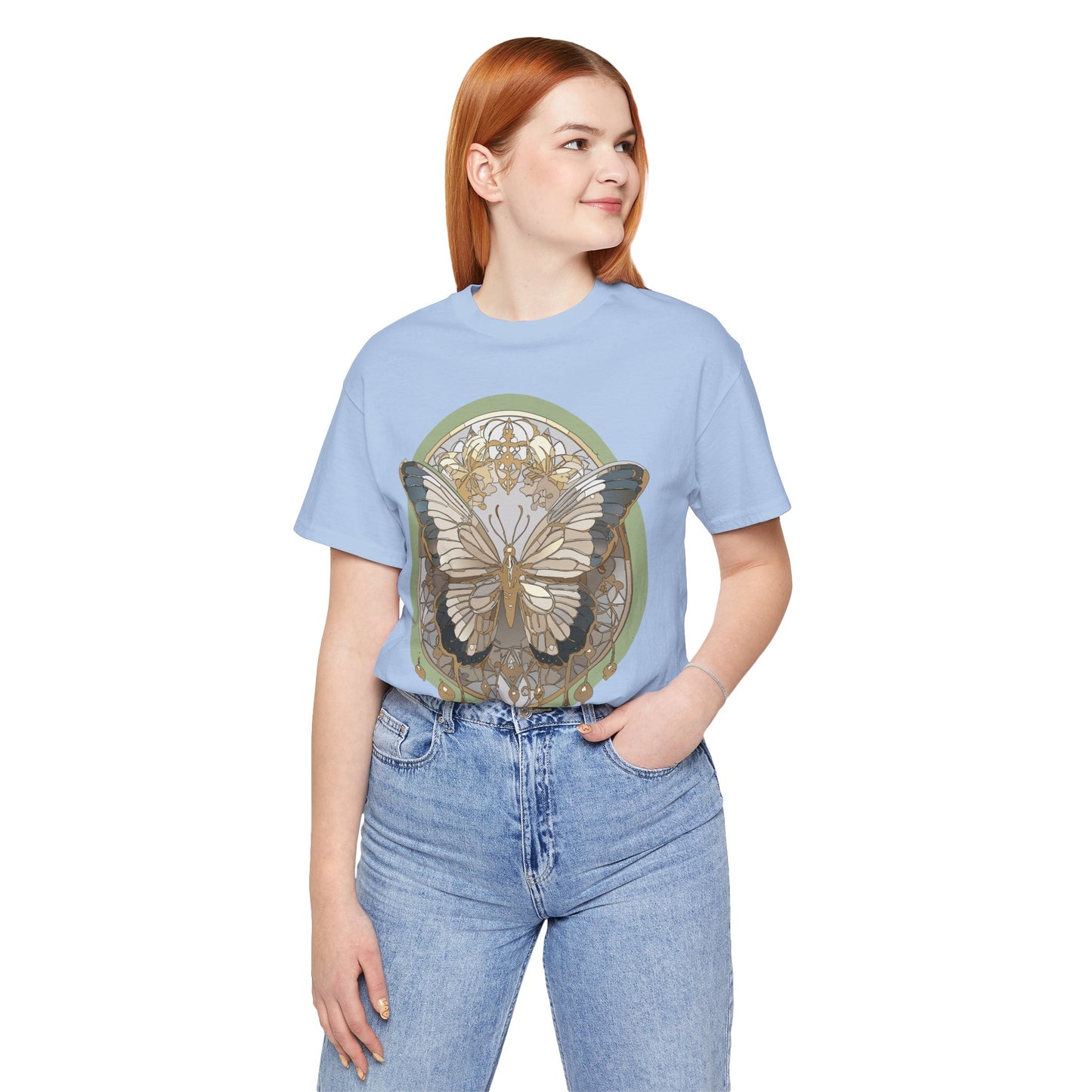 Butterfly Shirt, Shirt with Butterfly, Tee Shirt with Antique Butterfly