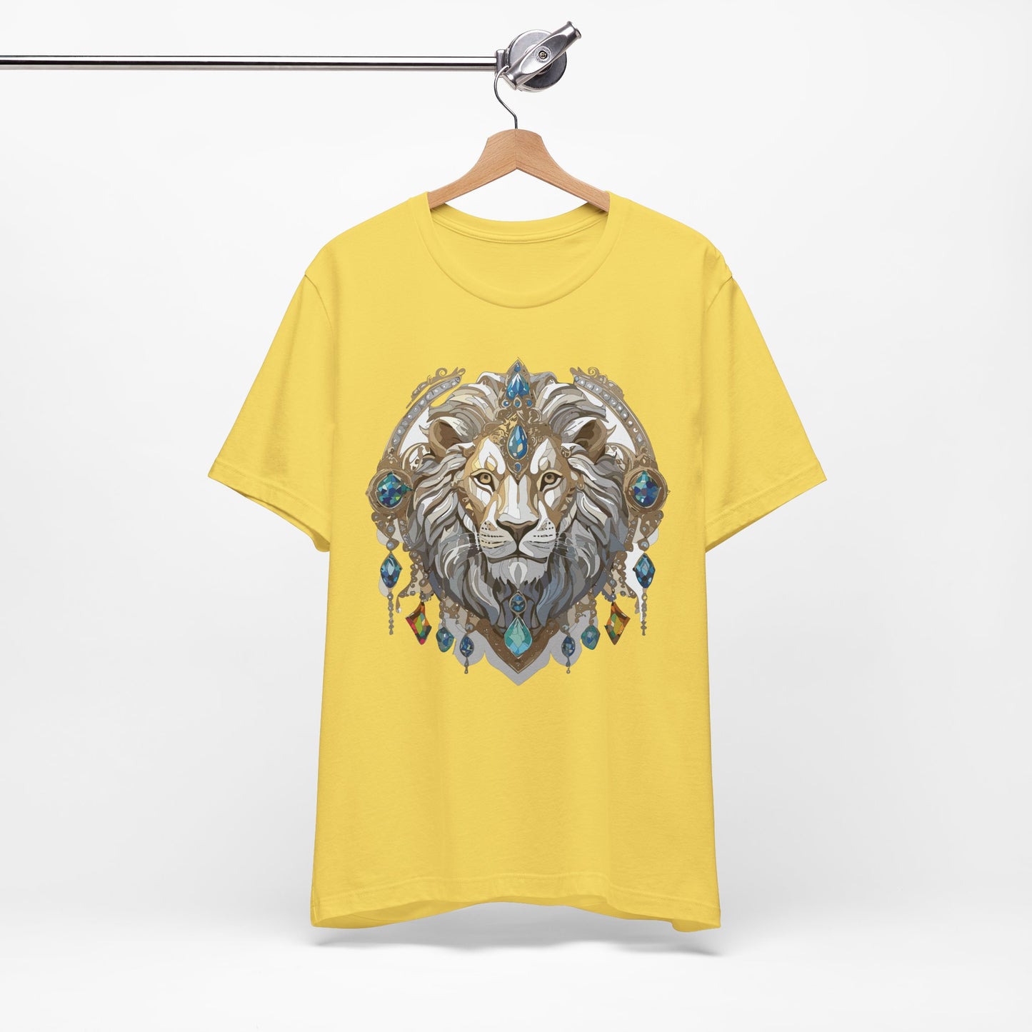 Animal Shirt, Shirt with Animal, Tee Shirt with Gold Animal Medal, Shirt with Antique Animal Medallion