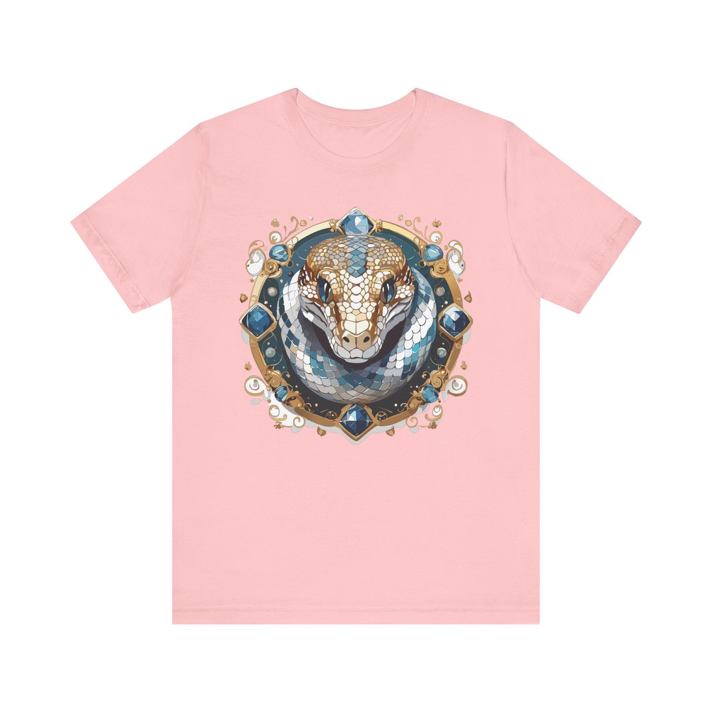 Animal Shirt, Shirt with Animal, Tee Shirt with Gold Animal Medal, Shirt with Antique Animal Medallion