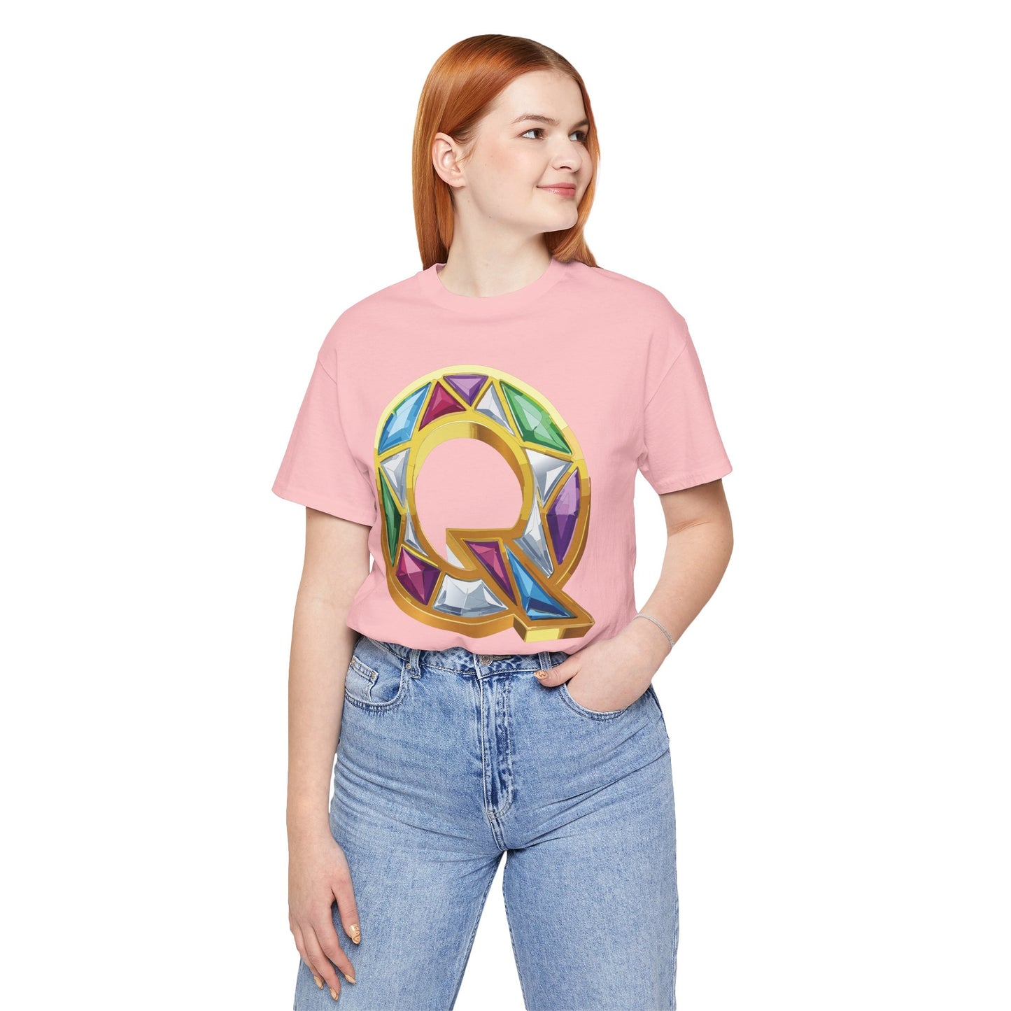 Letter Shirt, Shirt with Letters, Tee Shirt with Gold Letter, Shirt with Antique Letters
