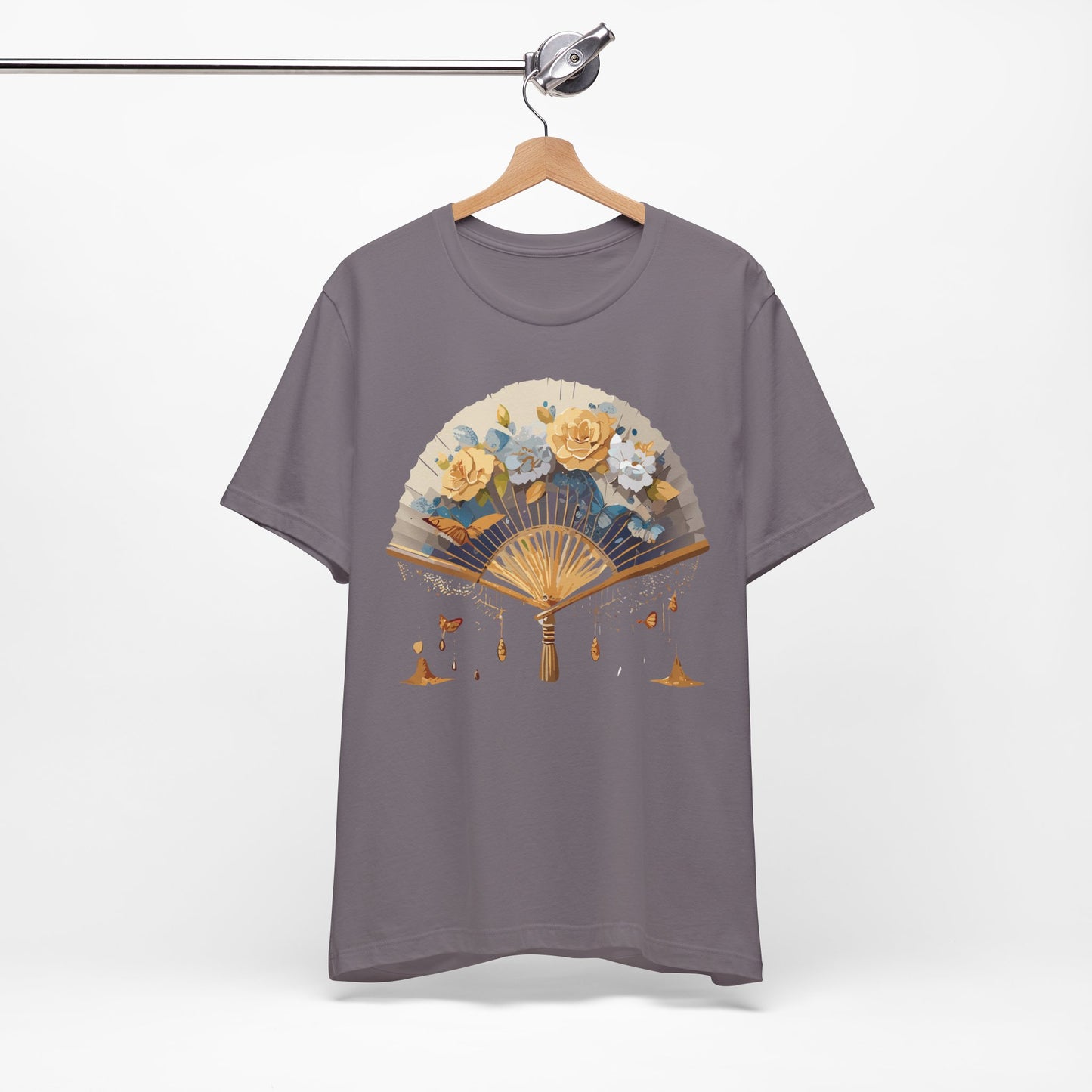 Fan shirt, Shirt with Fan, Tee Shirt with Gold Blower