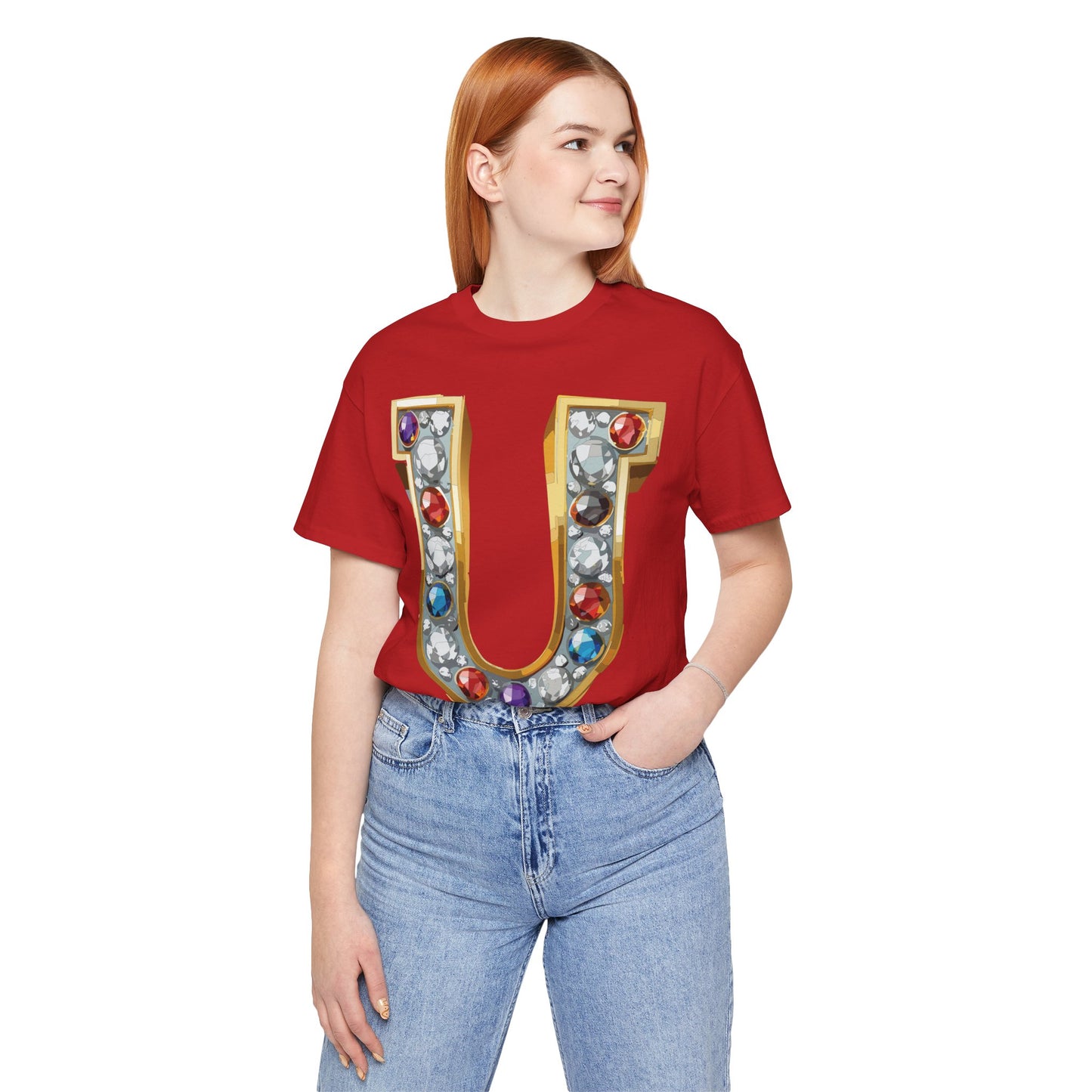 Letter Shirt, Shirt with Letters, Tee Shirt with Gold Letter, Shirt with Antique Letters