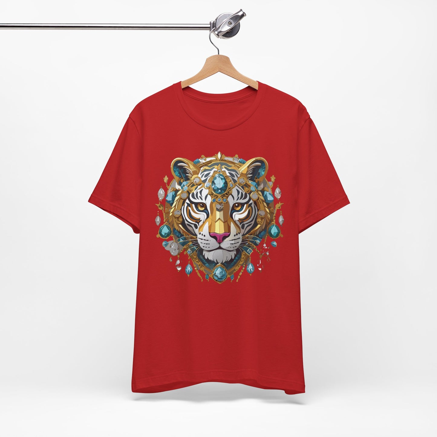 Animal Shirt, Shirt with Animal, Tee Shirt with Gold Animal Medal, Shirt with Antique Animal Medallion