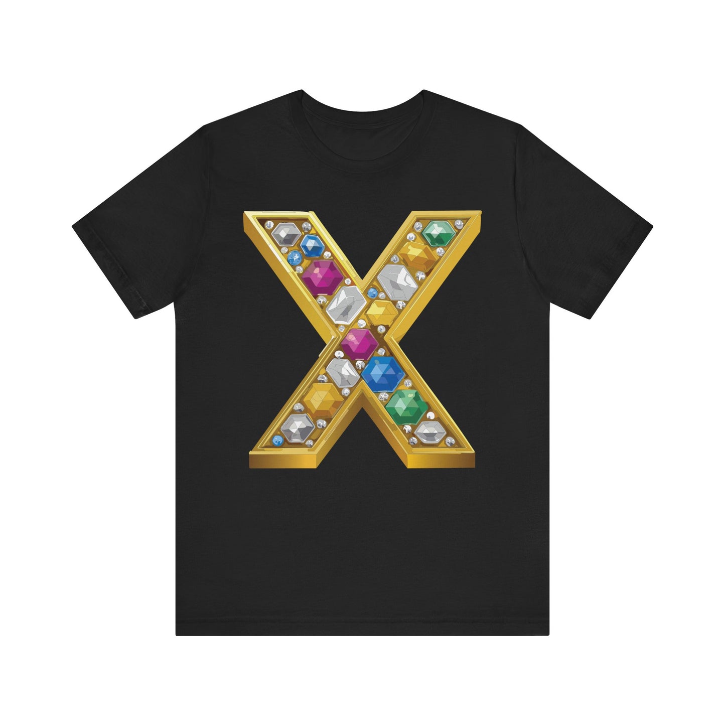 Letter Shirt, Shirt with Letters, Tee Shirt with Gold Letter, Shirt with Antique Letters
