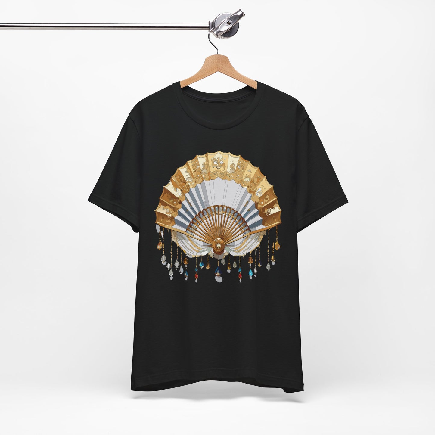 Fan shirt, Shirt with Fan, Tee Shirt with Gold Blower