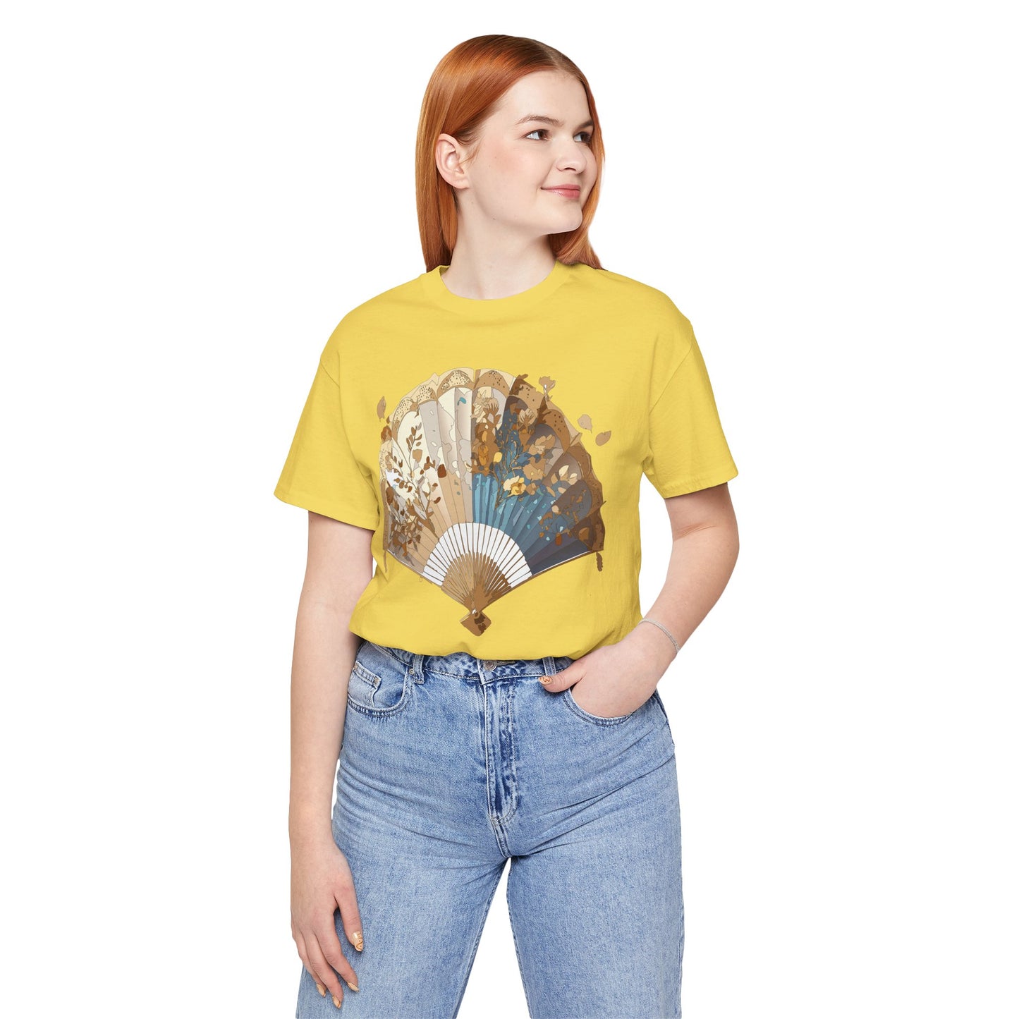 Fan shirt, Shirt with Fan, Tee Shirt with Gold Blower