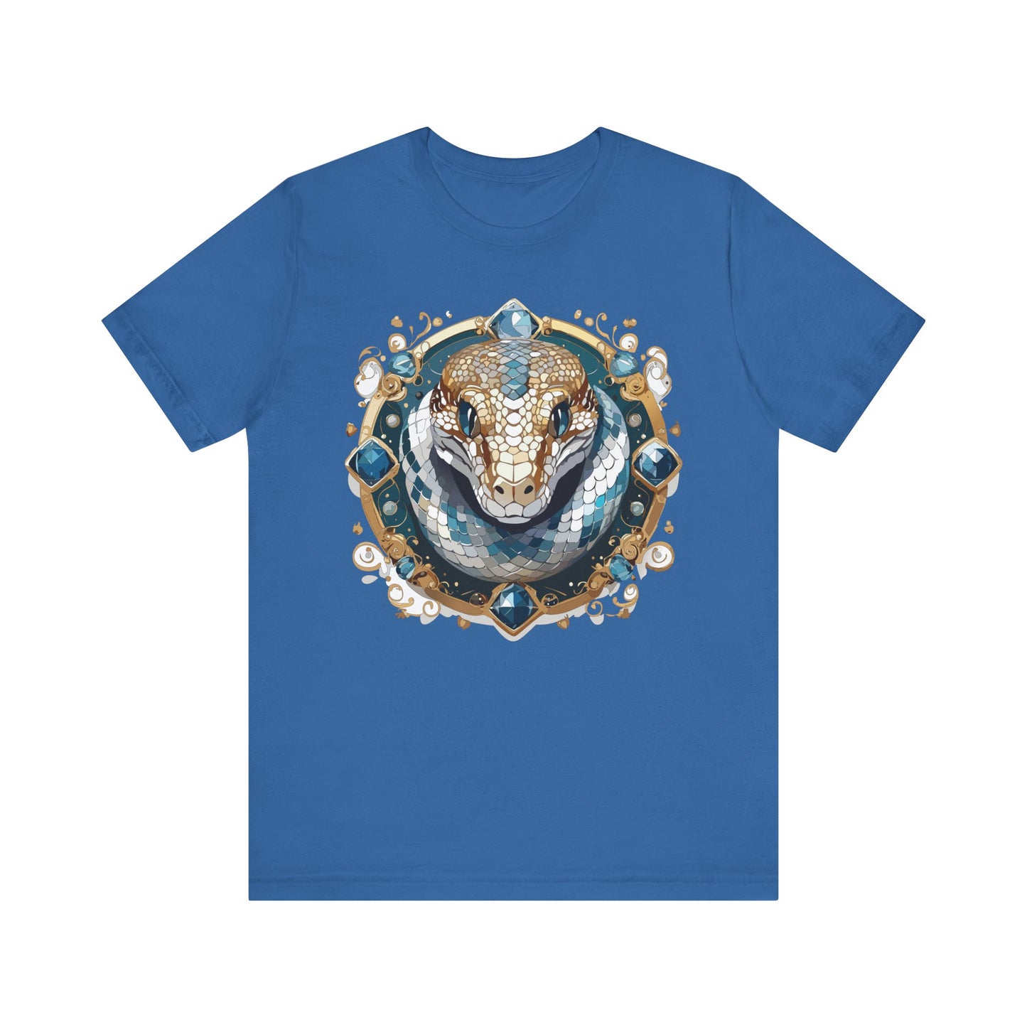 Animal Shirt, Shirt with Animal, Tee Shirt with Gold Animal Medal, Shirt with Antique Animal Medallion