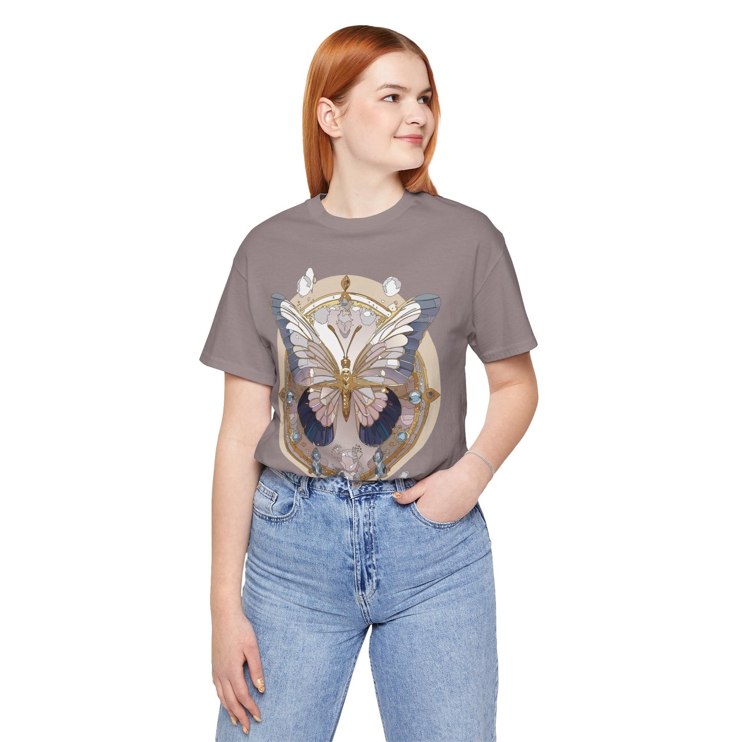 Butterfly Shirt, Shirt with Butterfly, Tee Shirt with Antique Butterfly