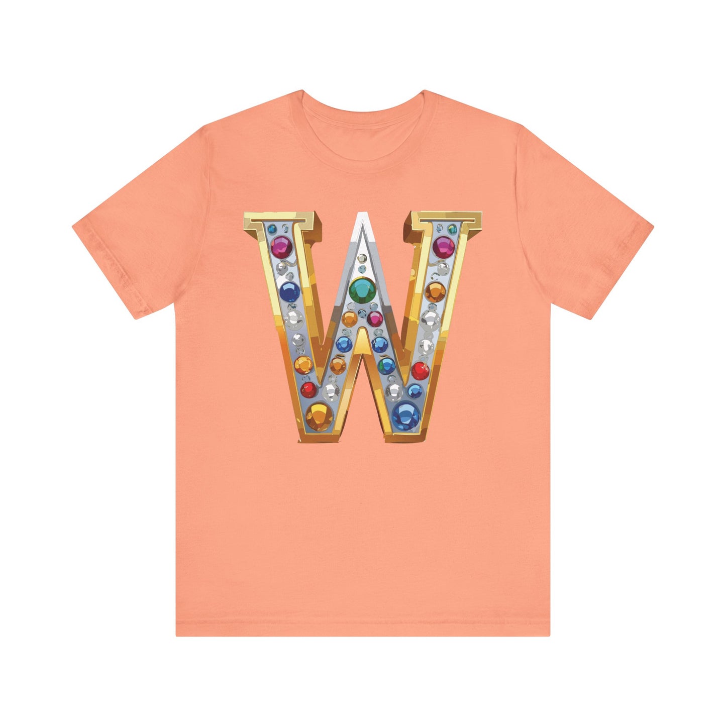 Letter Shirt, Shirt with Letters, Tee Shirt with Gold Letter, Shirt with Antique Letters