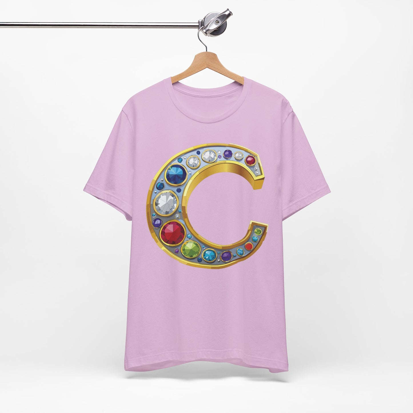 Letter Shirt, Shirt with Letters, Tee Shirt with Gold Letter, Shirt with Antique Letters