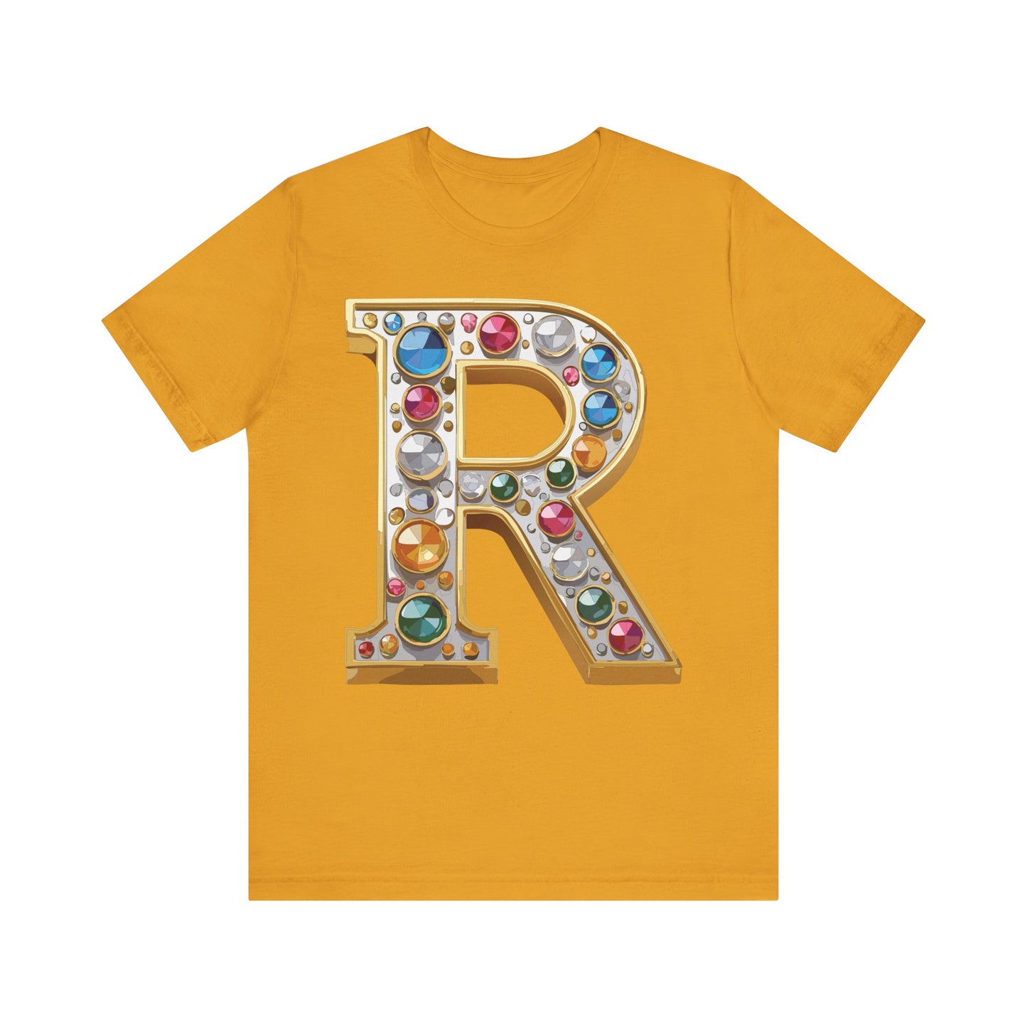 Letter Shirt, Shirt with Letters, Tee Shirt with Gold Letter, Shirt with Antique Letters
